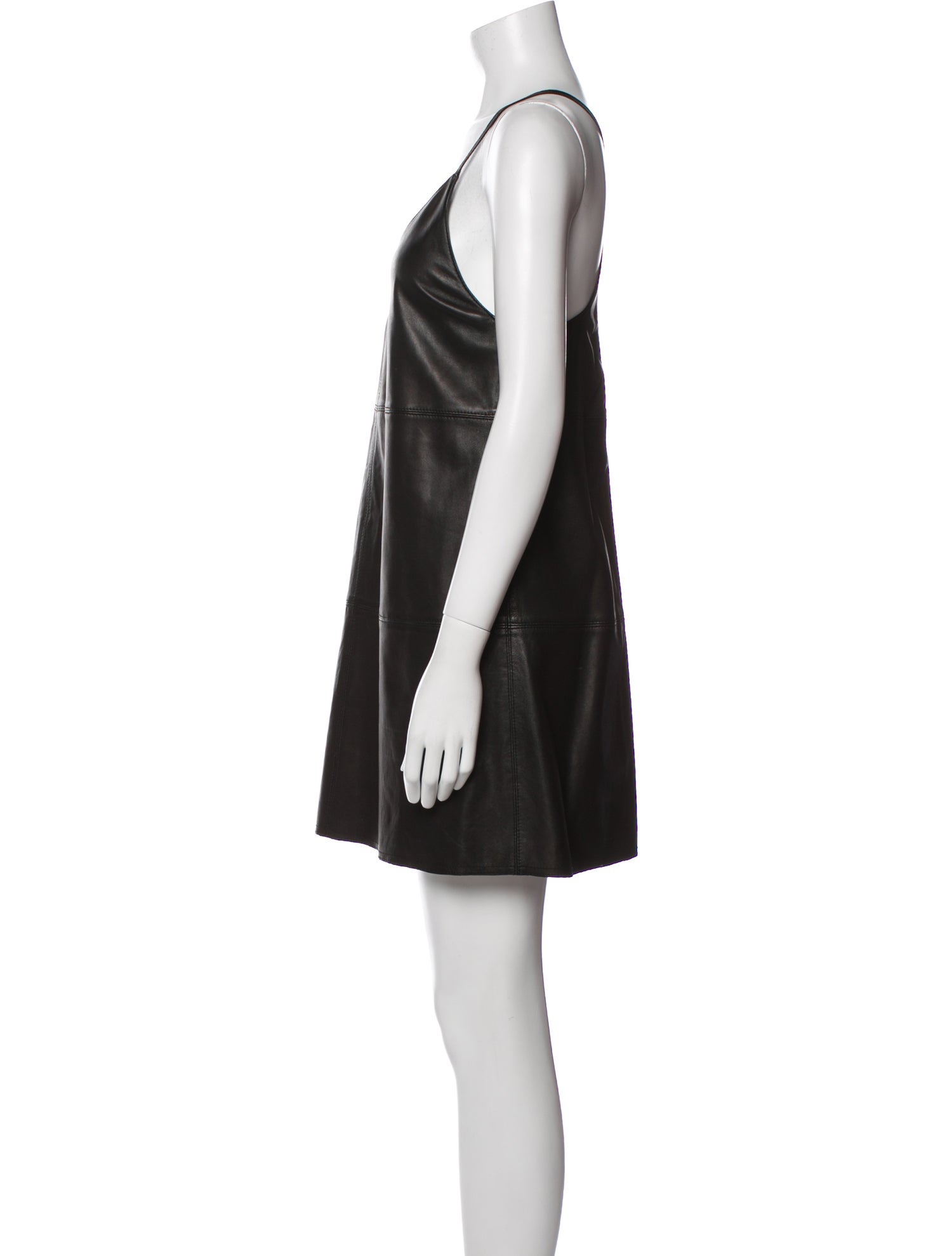 Alice + Olivia Lamb Leather Mini Dress