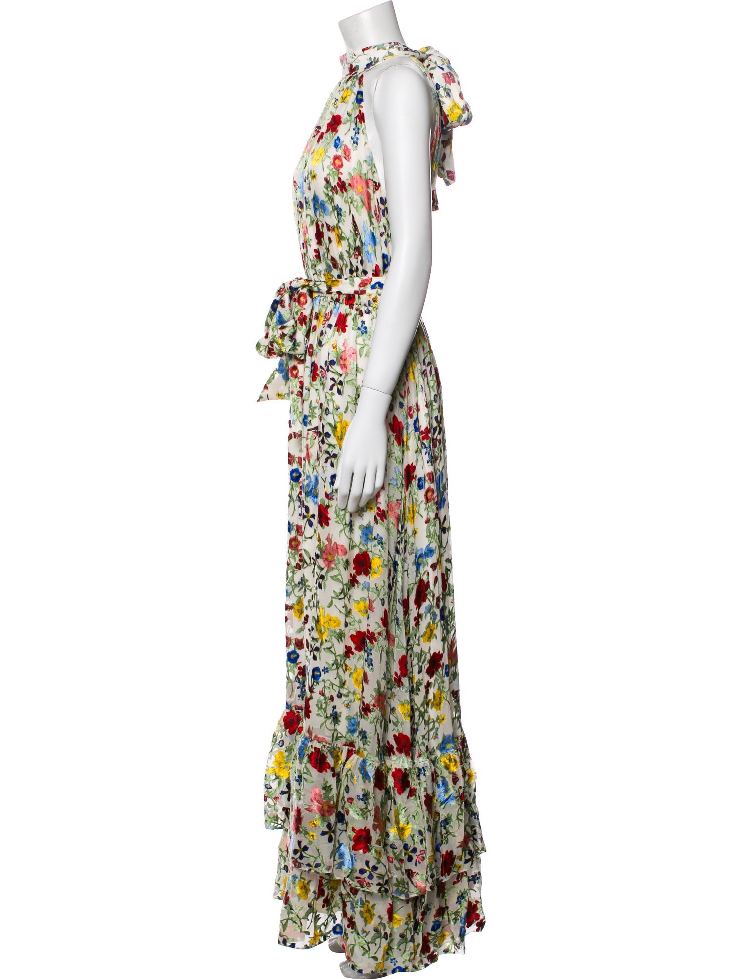 Alice + Olivia Floral Print Long Dress