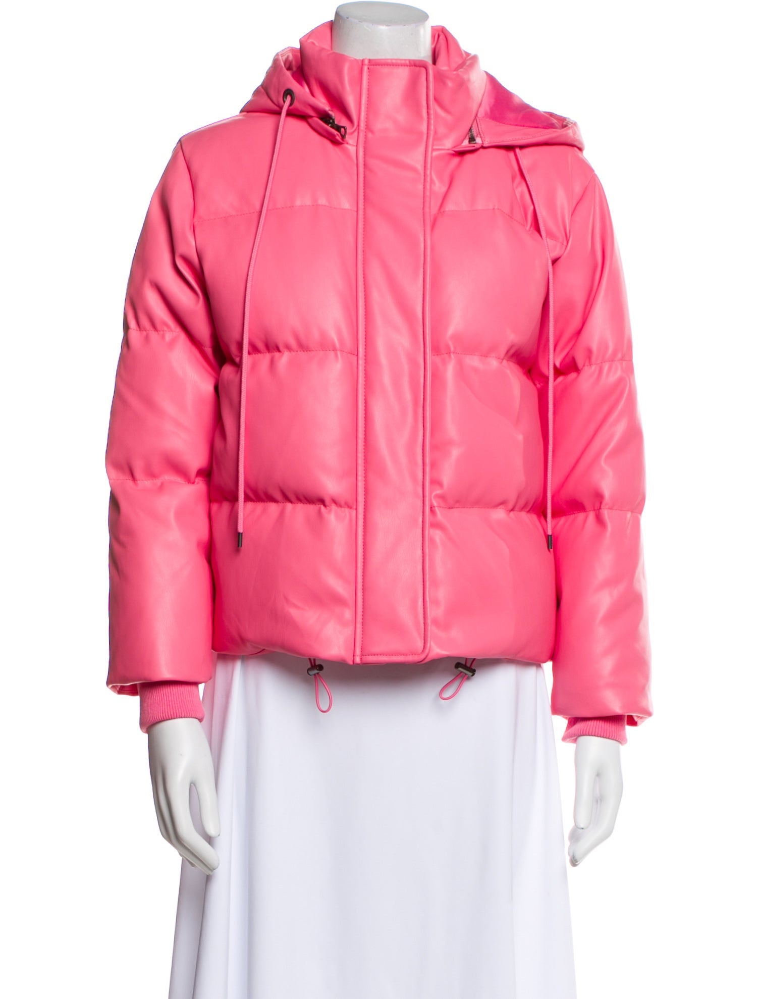Alice + Olivia Lamb Leather Down Jacket