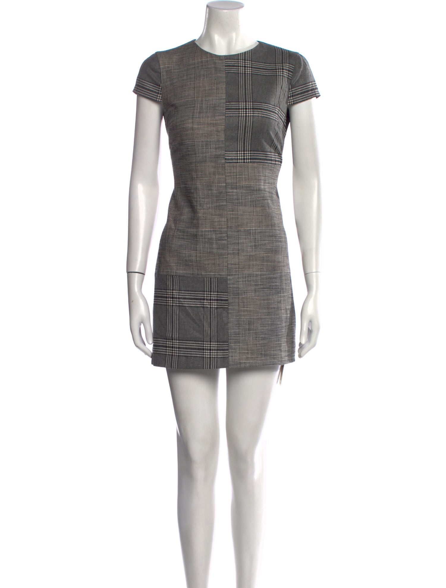 Alice + Olivia Plaid Print Mini Dress