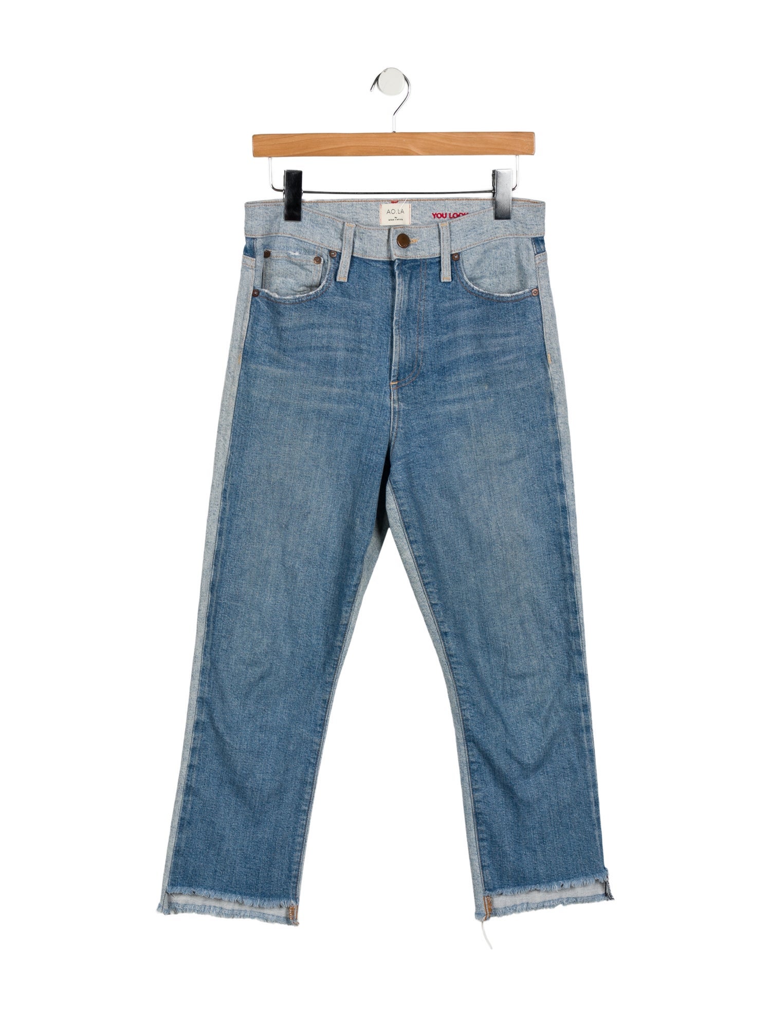 Alice + Olivia High-Rise Straight Leg Jeans