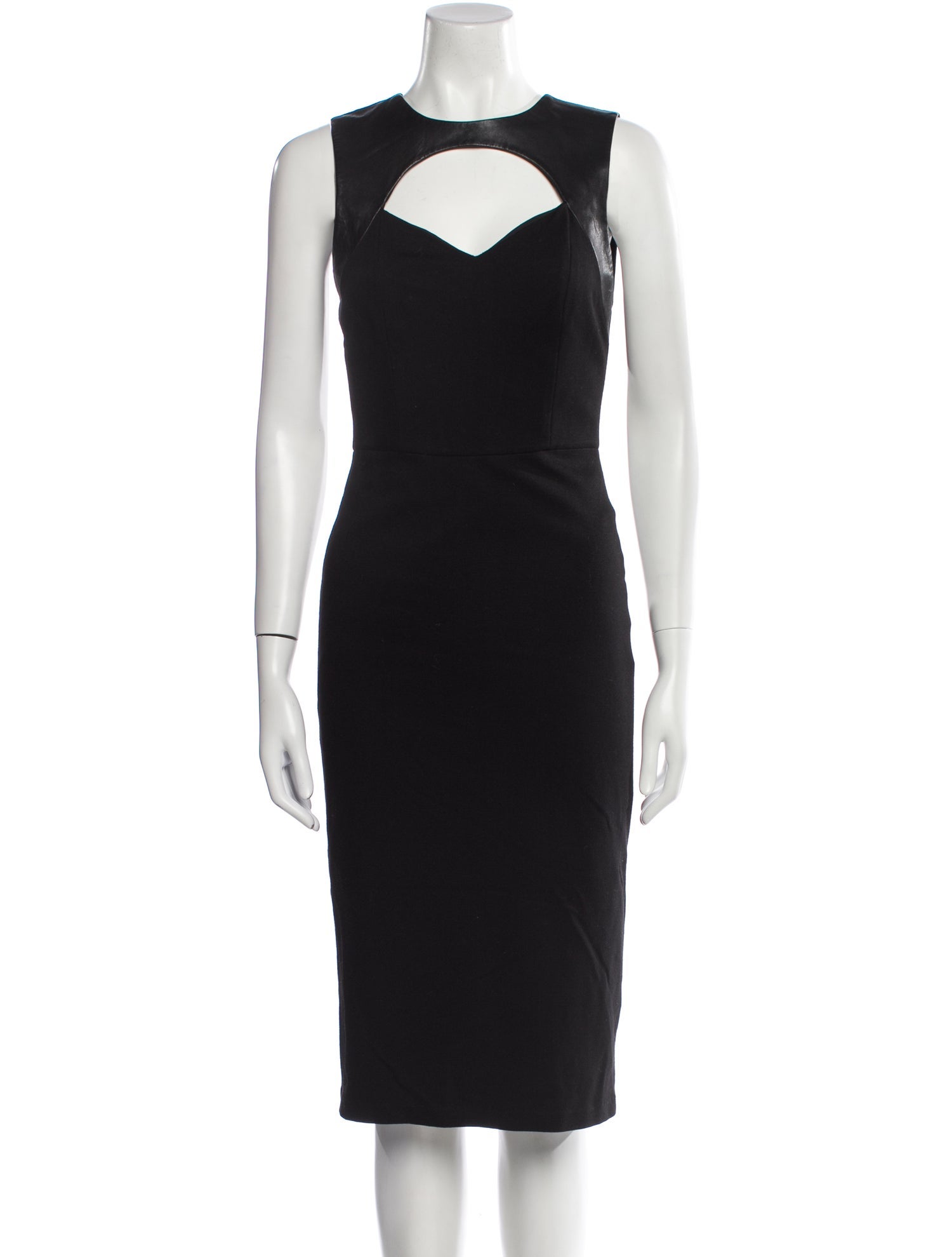 Alice + Olivia Crew Neck Midi Length Dress