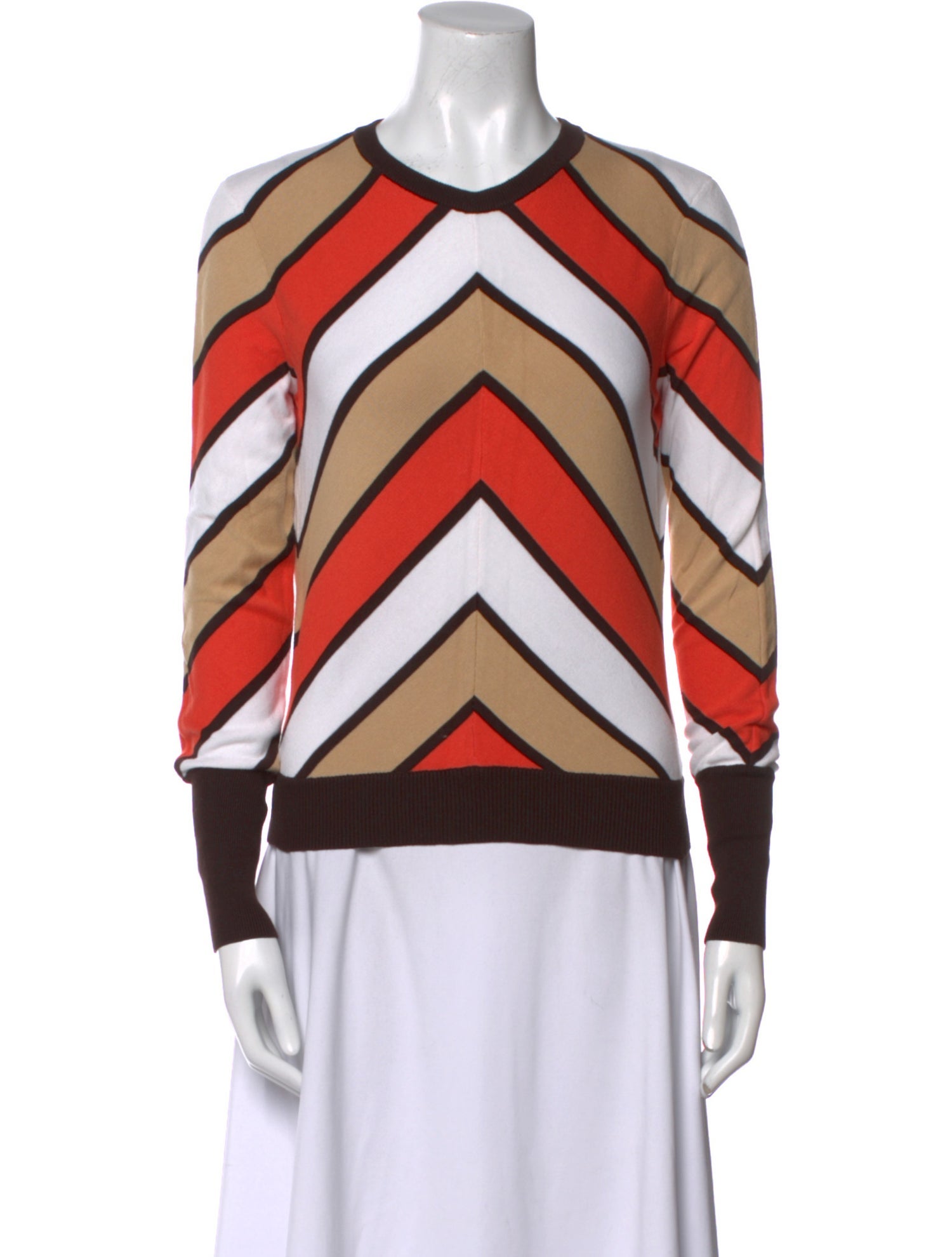 Alice + Olivia Striped Crew Neck Top
