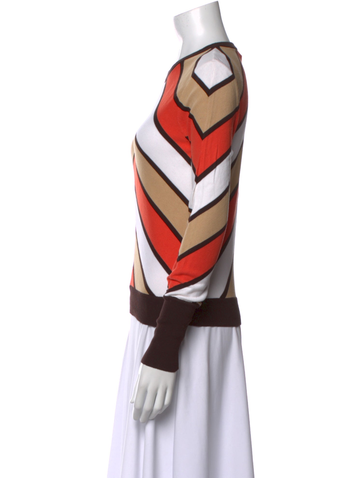 Alice + Olivia Striped Crew Neck Top