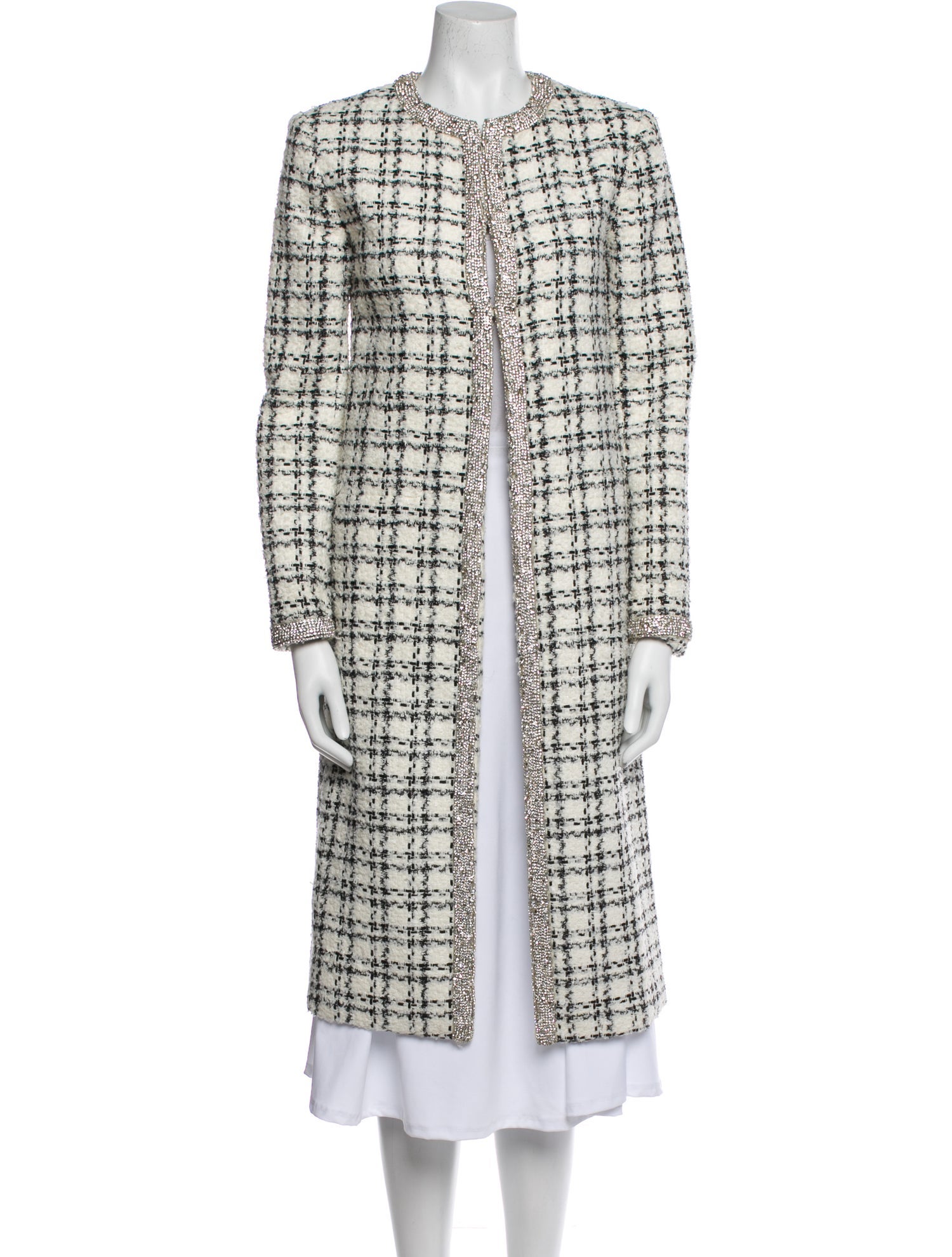 Alice + Olivia Tweed Tweed Pattern Coat
