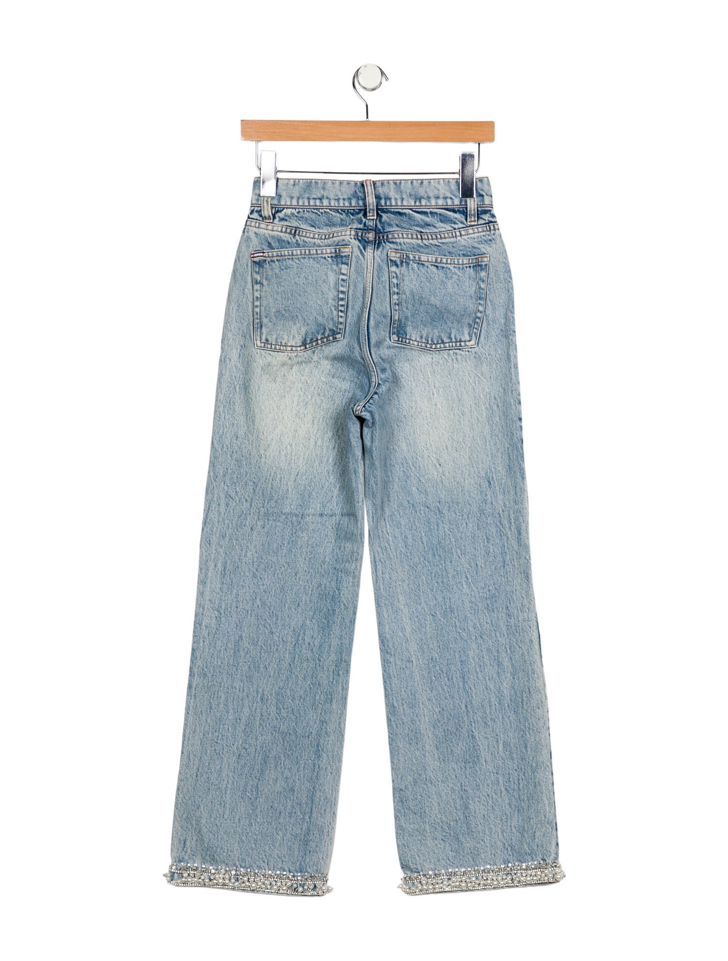 Alice + Olivia Mid-Rise Straight Leg Jeans