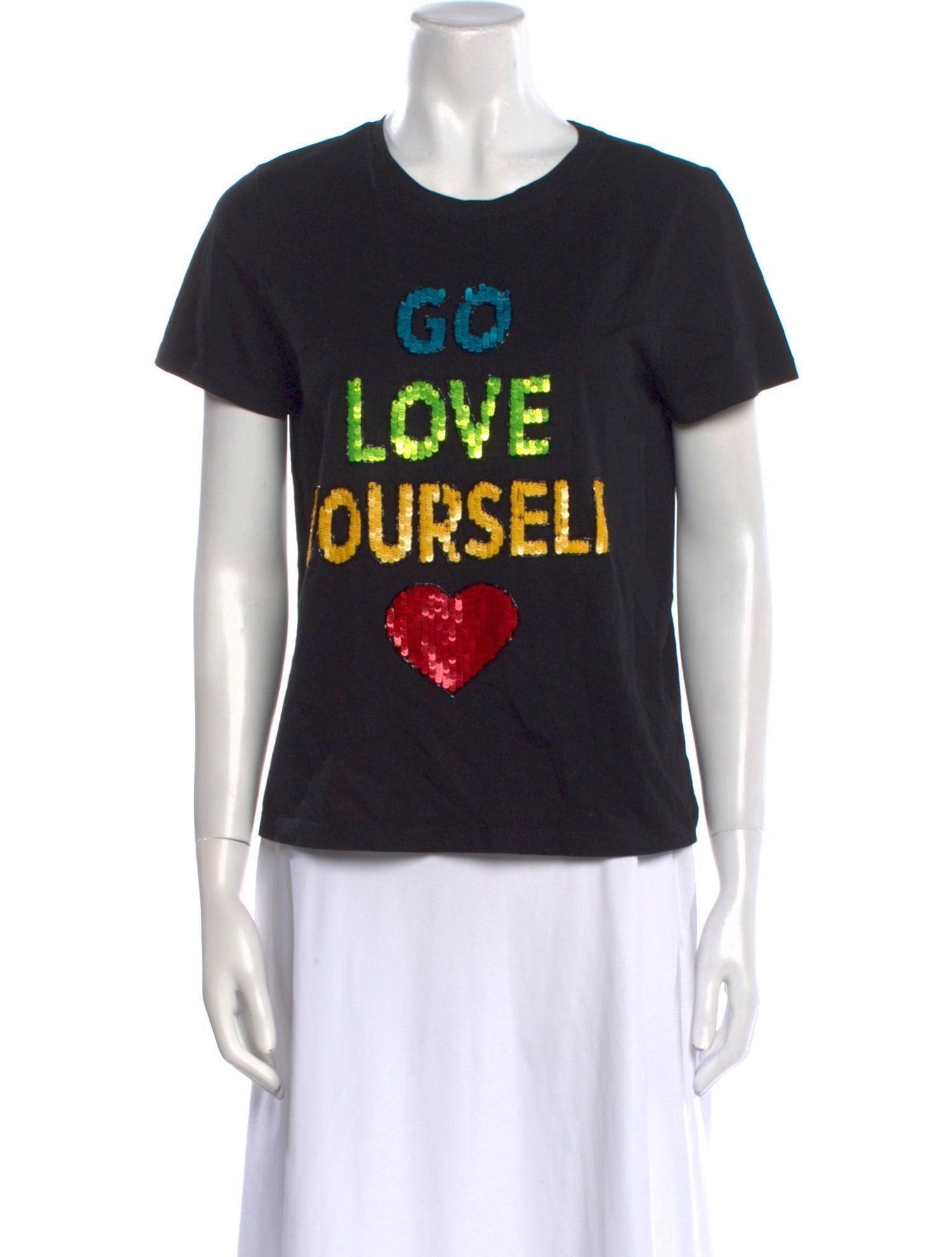 Alice + Olivia Graphic Print Crew Neck T-Shirt