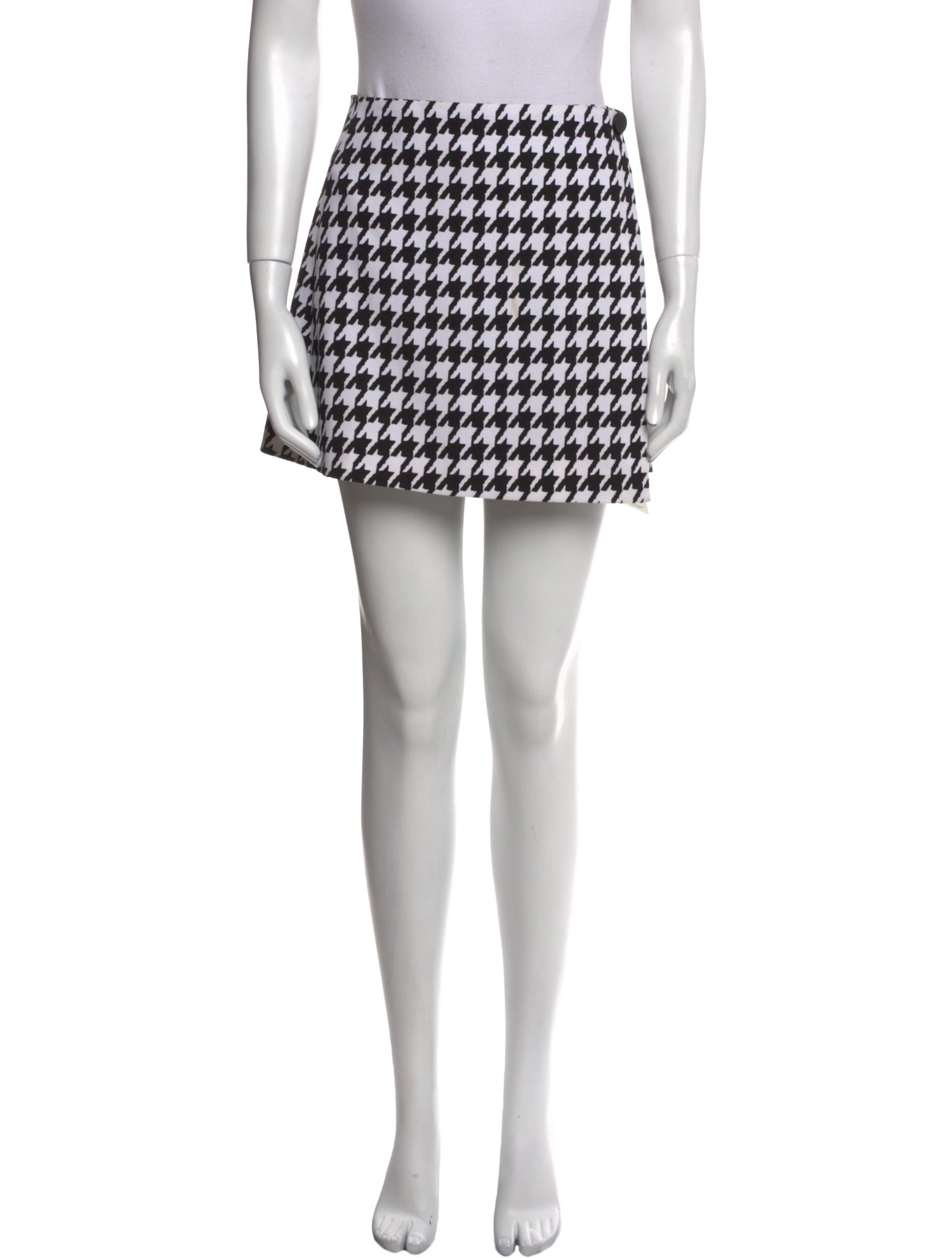 Alice + Olivia Houndstooth Print Mini Skirt