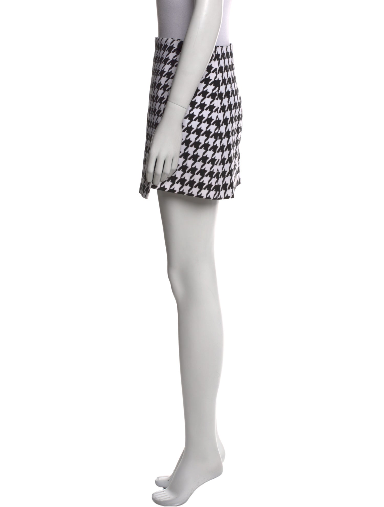 Alice + Olivia Houndstooth Print Mini Skirt