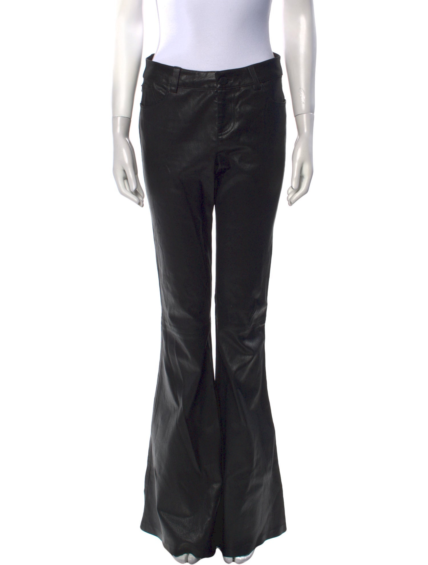 Alice + Olivia Leather Straight Leg Pants