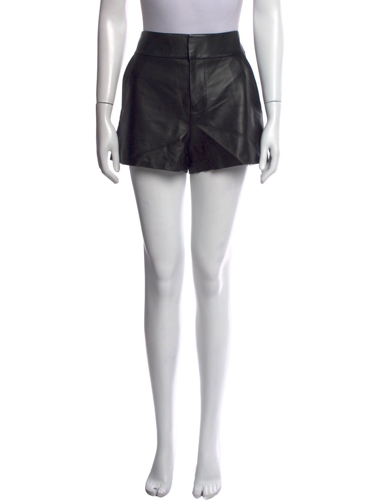 Alice + Olivia Lamb Leather Mini Shorts