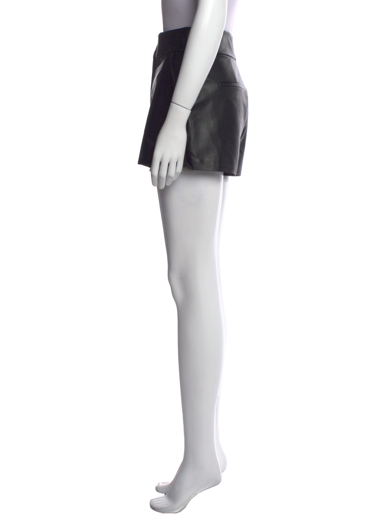 Alice + Olivia Lamb Leather Mini Shorts