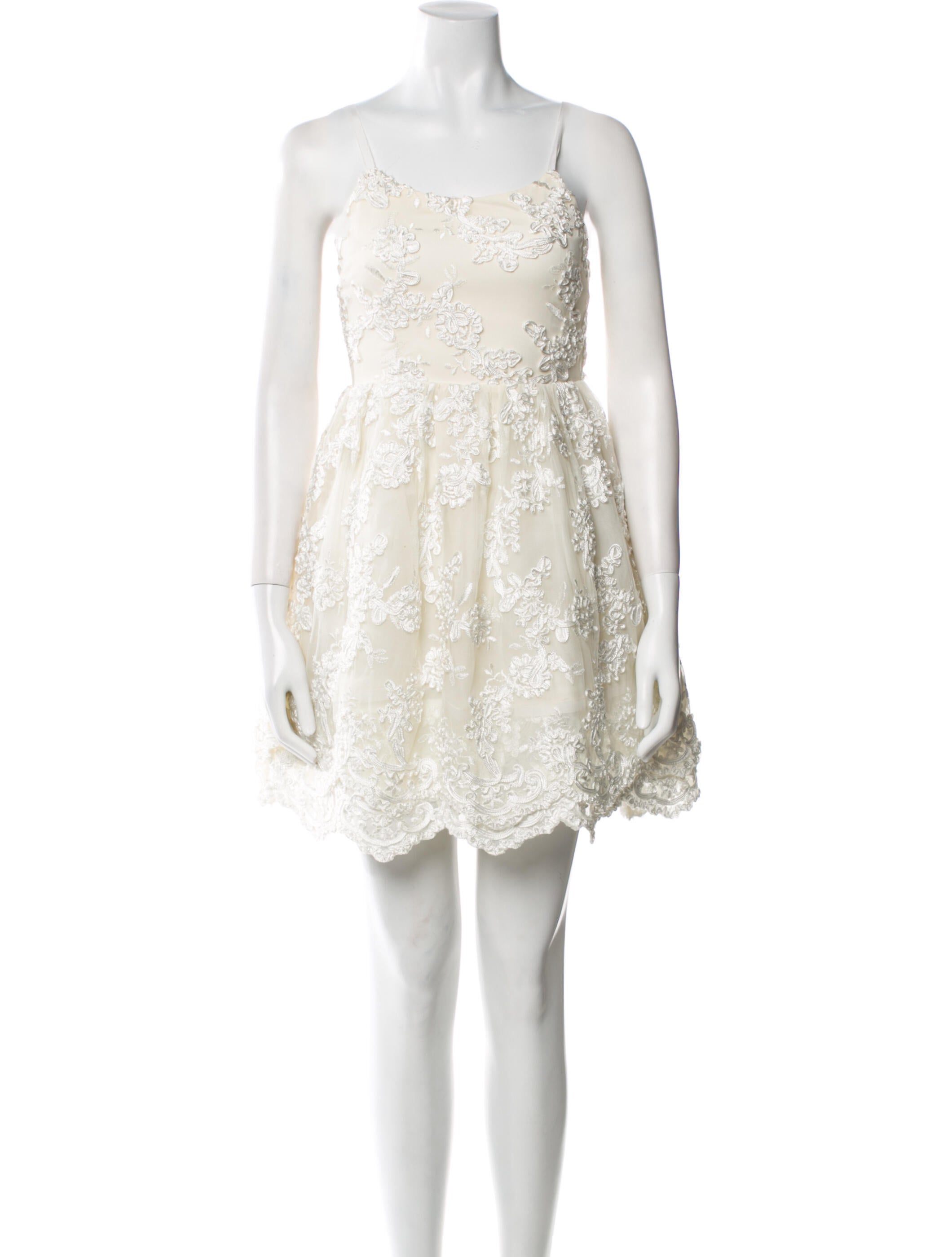 Alice + Olivia Square Neckline Mini Dress