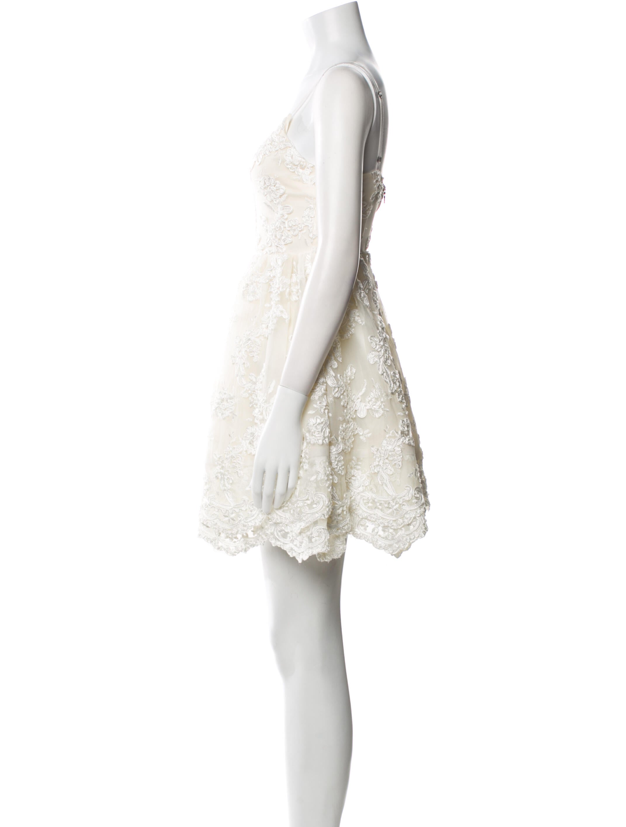 Alice + Olivia Square Neckline Mini Dress