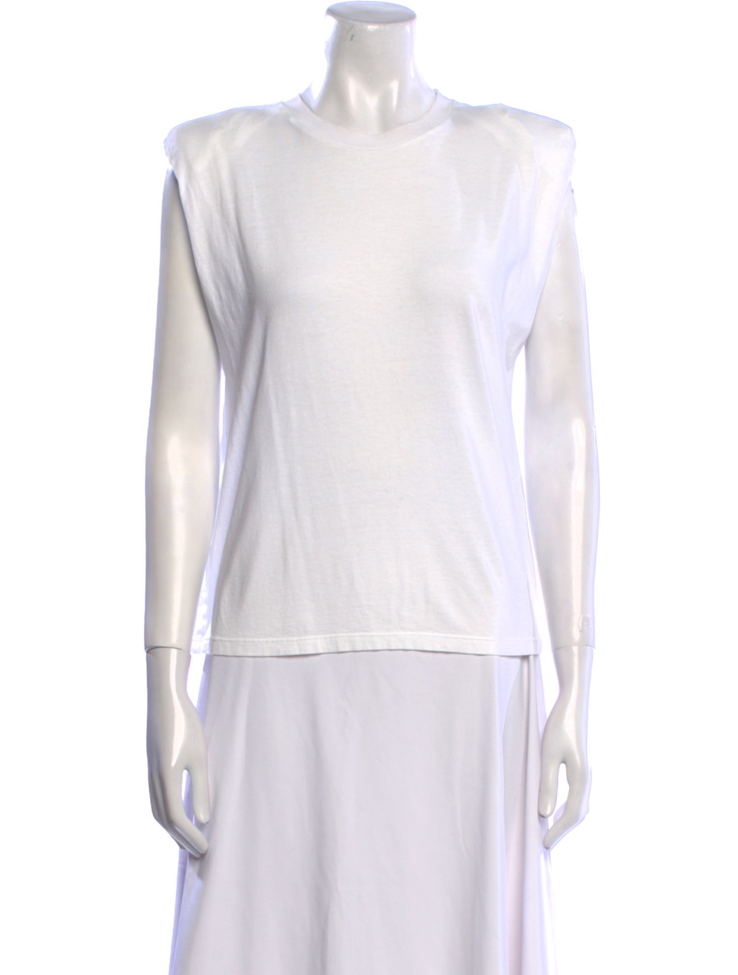 Alice + Olivia Bateau Neckline Sleeveless T-Shirt