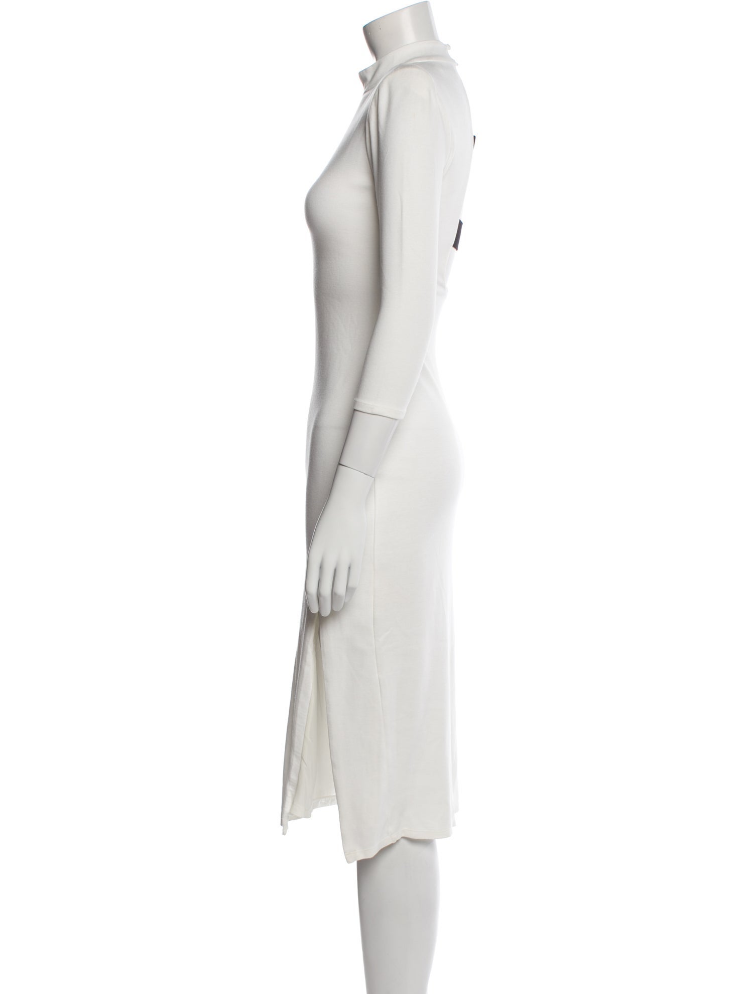 Alice + Olivia Mock Neck Midi Length Dress - White Dresses, Clothing - WAO562910 | The RealReal Alice + Olivia Mock Neck Midi Length Dress - White Dresses, Clothing - WAO562910 | The RealReal
