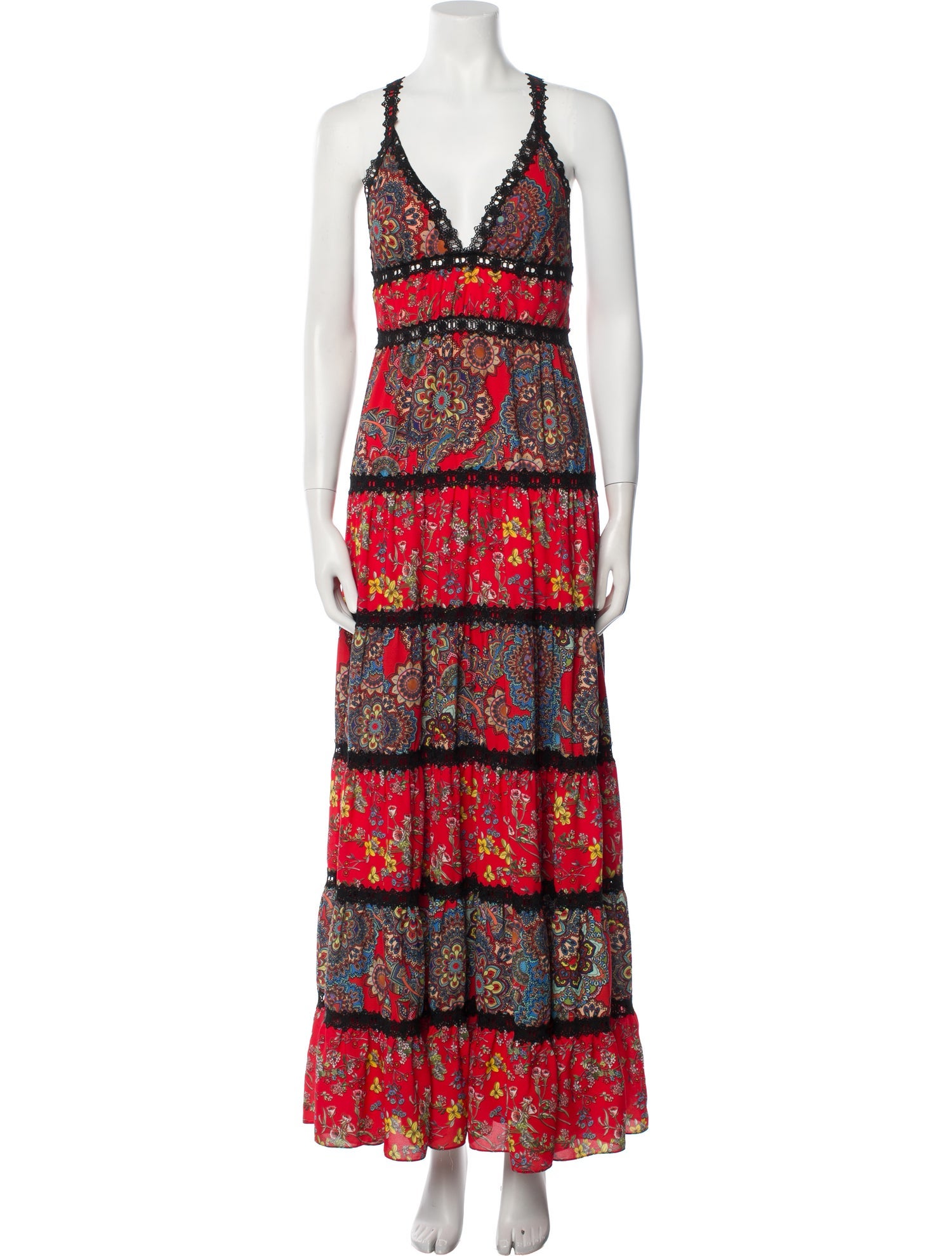 Alice + Olivia Printed Long Dress