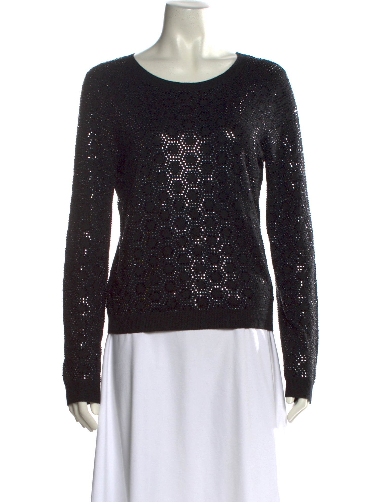 Alice + Olivia Nylon Scoop Neck Sweatshirt