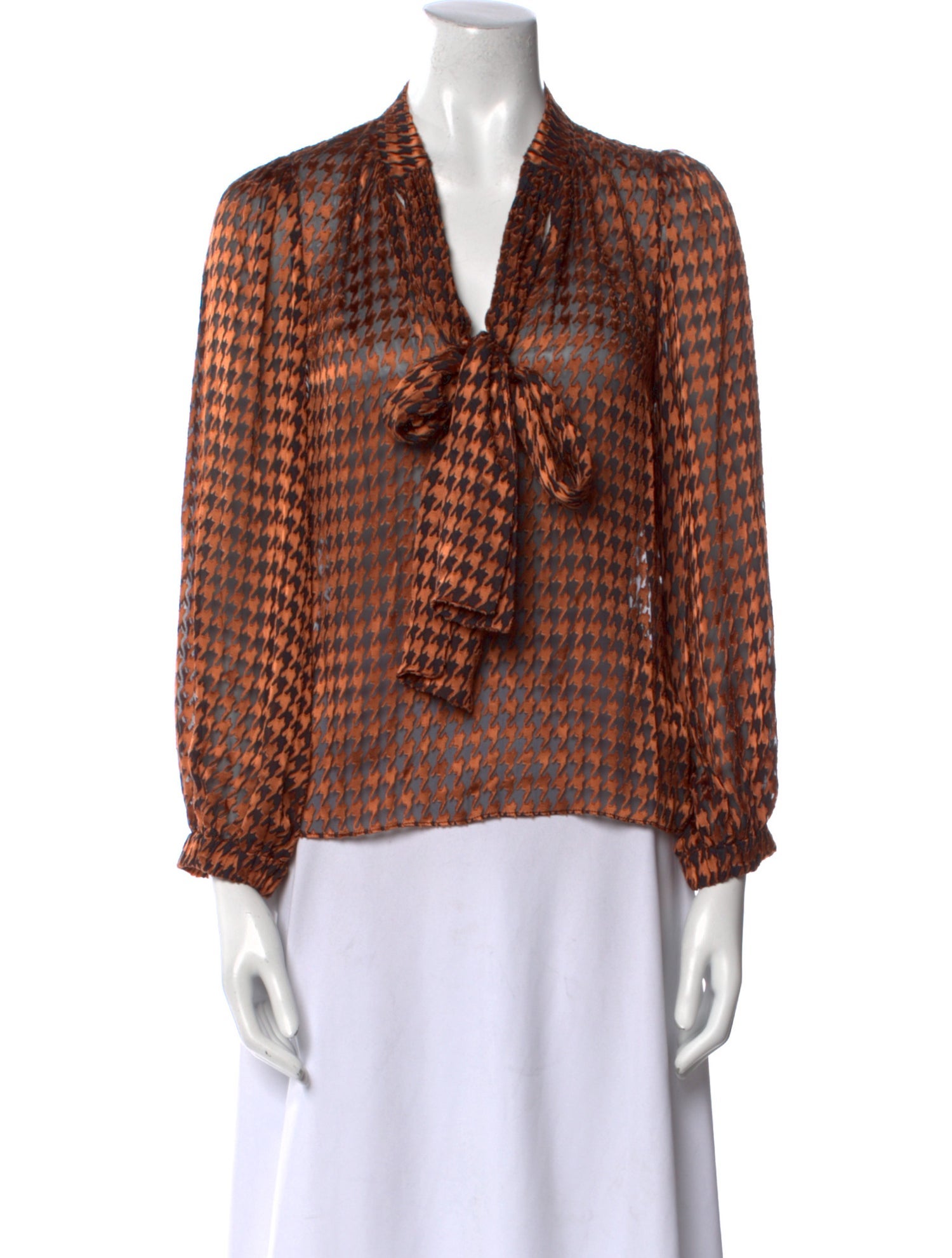 Alice + Olivia Printed V-Neck Blouse