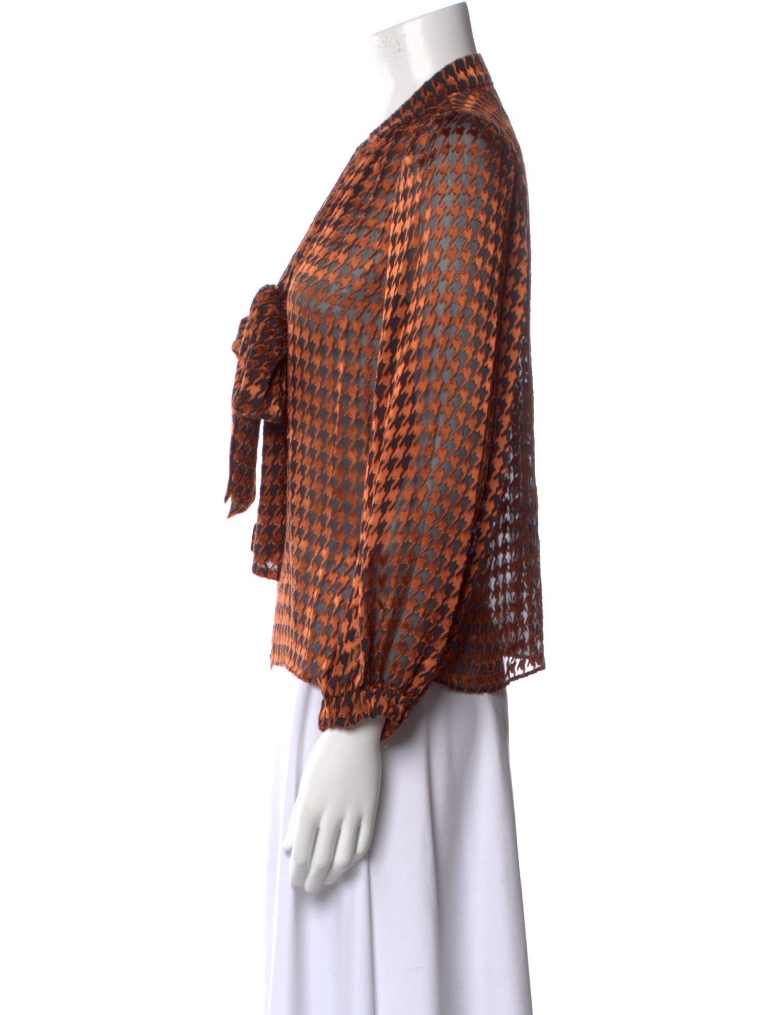 Alice + Olivia Printed V-Neck Blouse