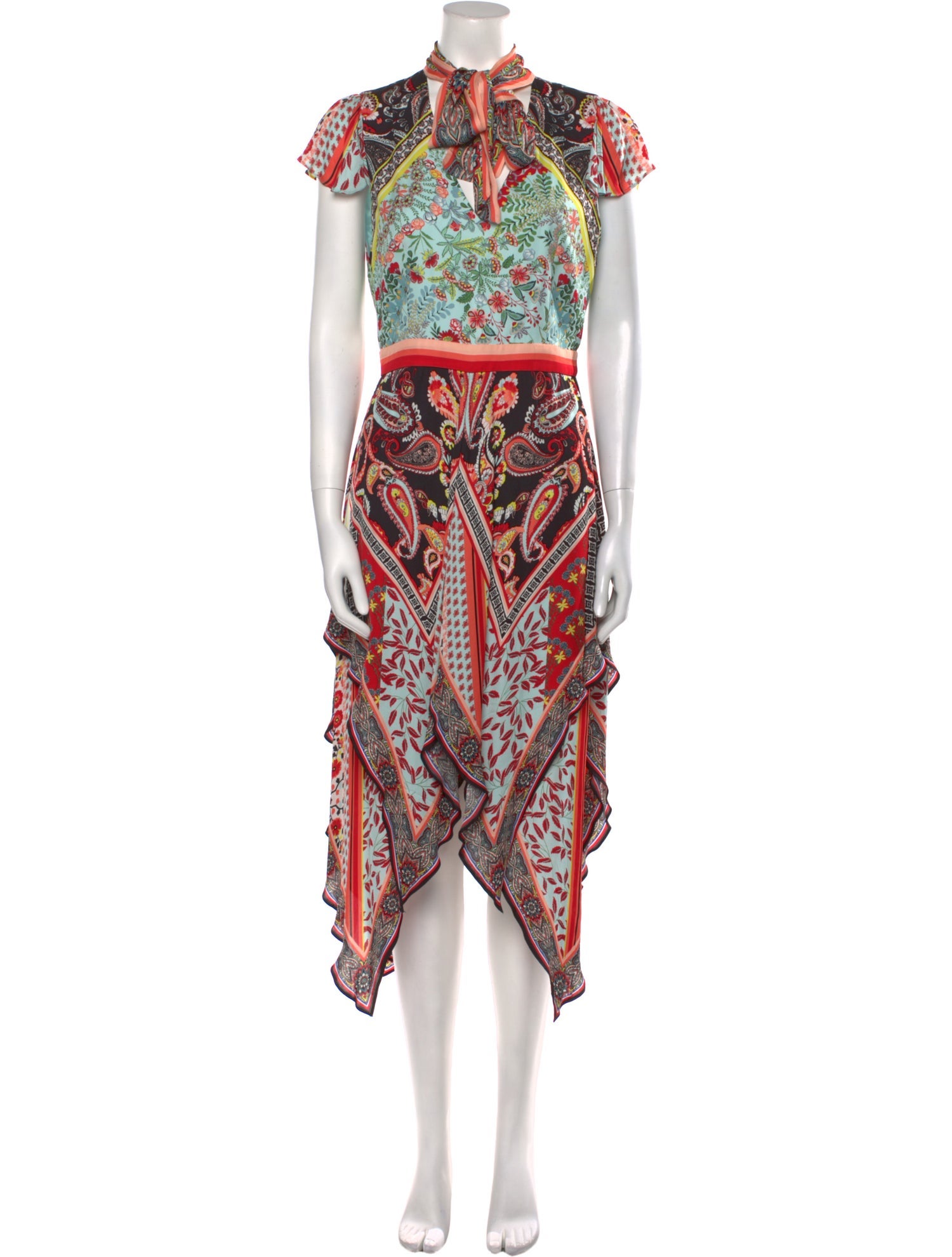 Alice + Olivia Paisley Print Long Dress