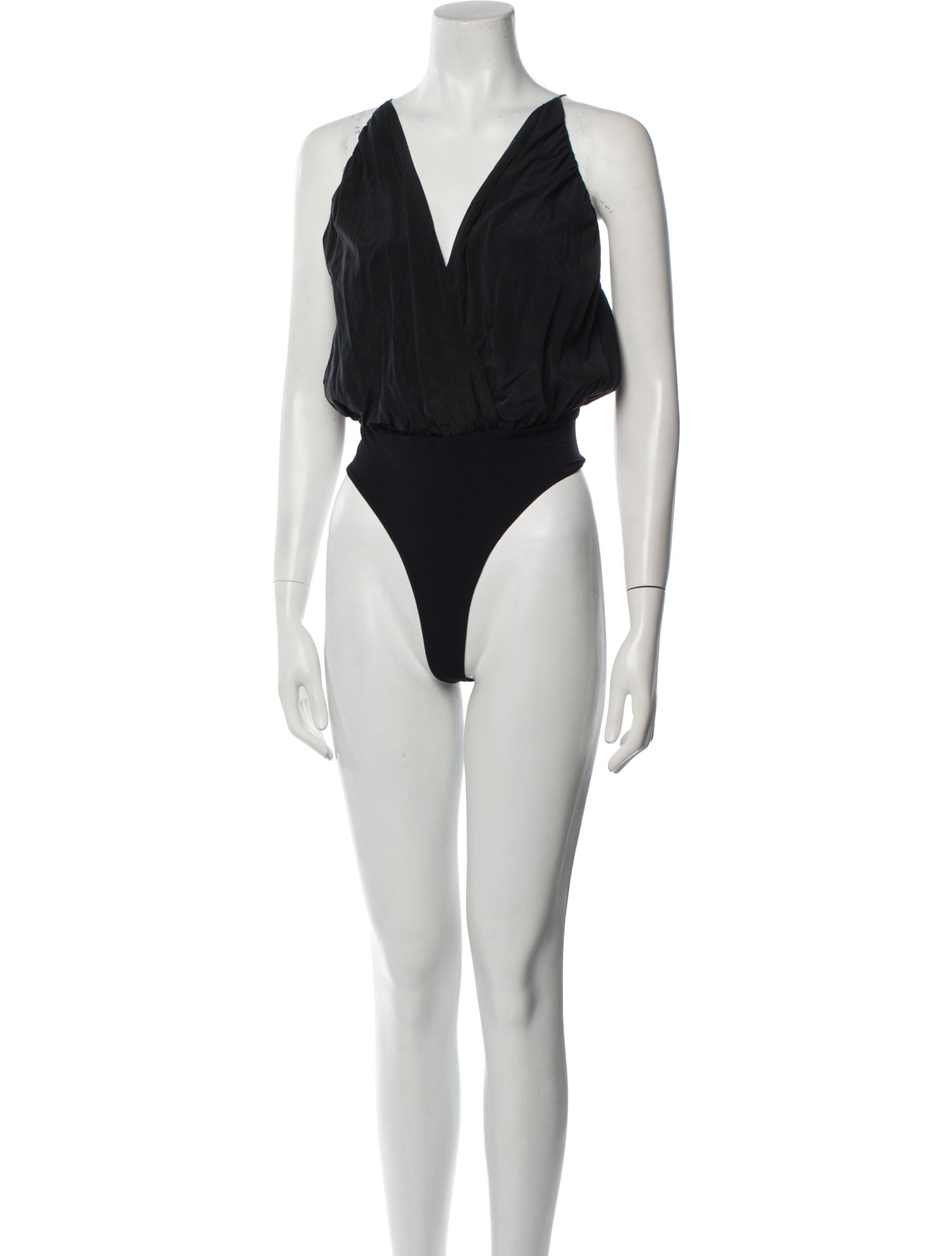 Alice + Olivia Silk V-Neck Bodysuit