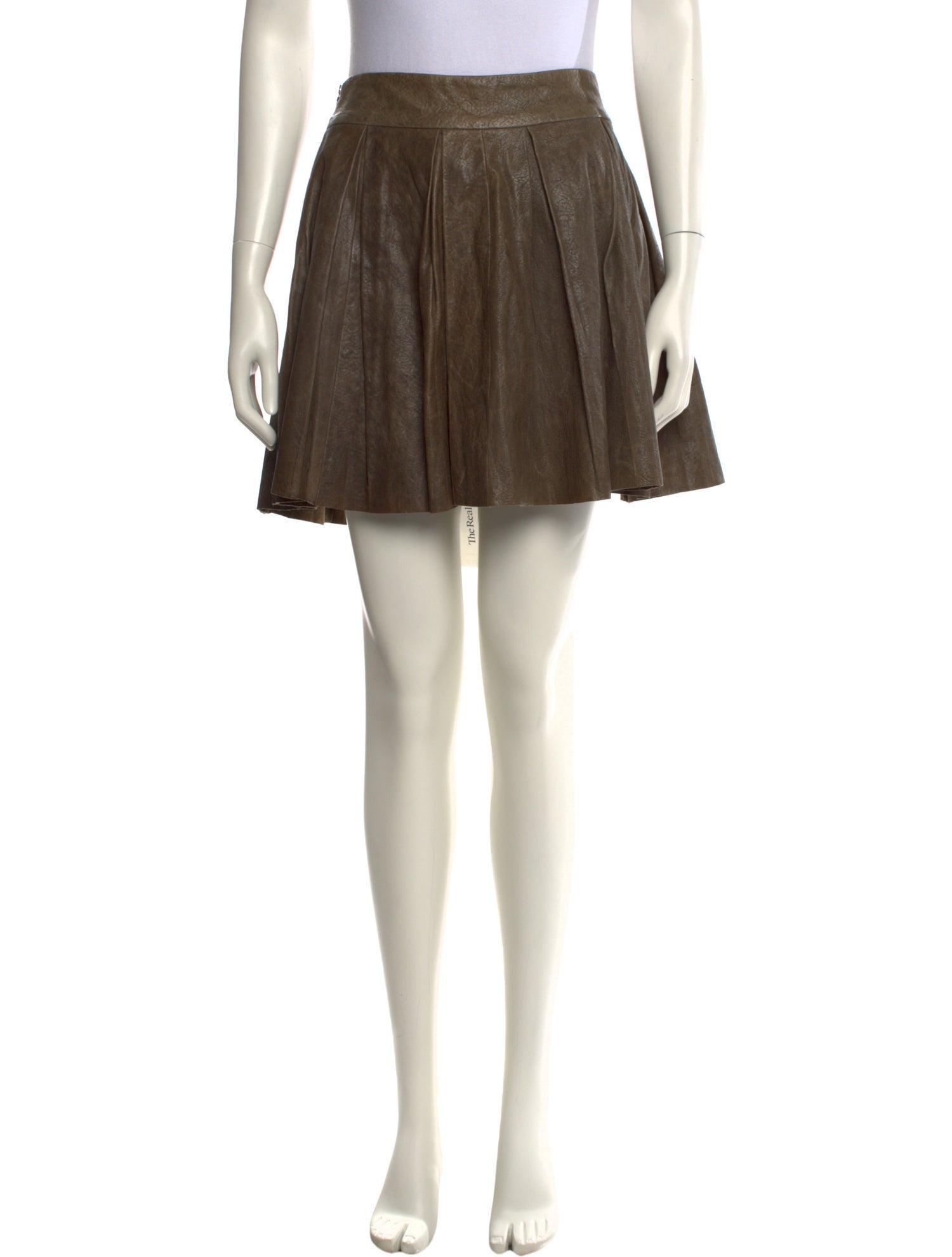 Alice + Olivia Leather Knee-Length Skirt