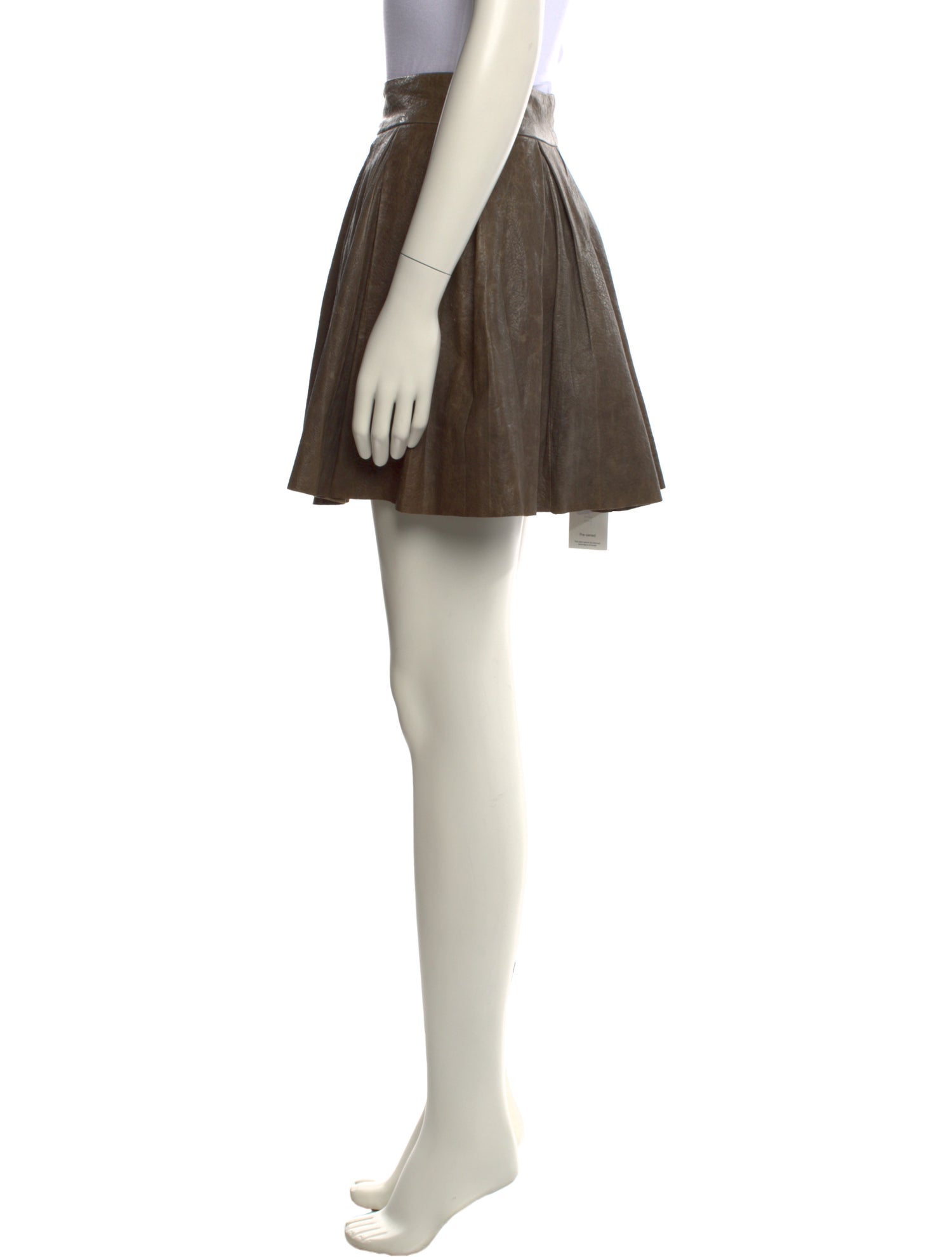 Alice + Olivia Leather Knee-Length Skirt