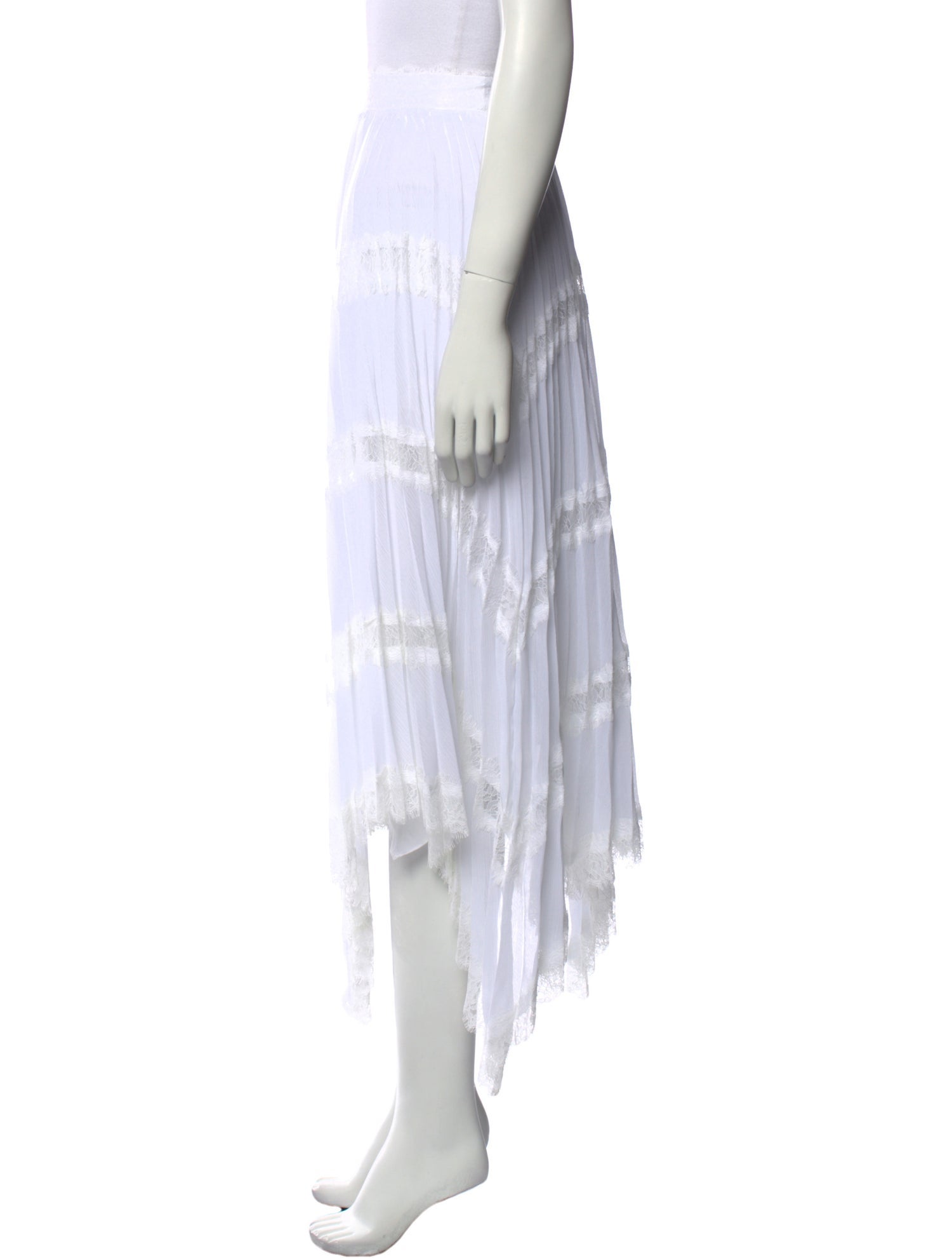 Alice + Olivia Pleated Accents Midi Length Skirt