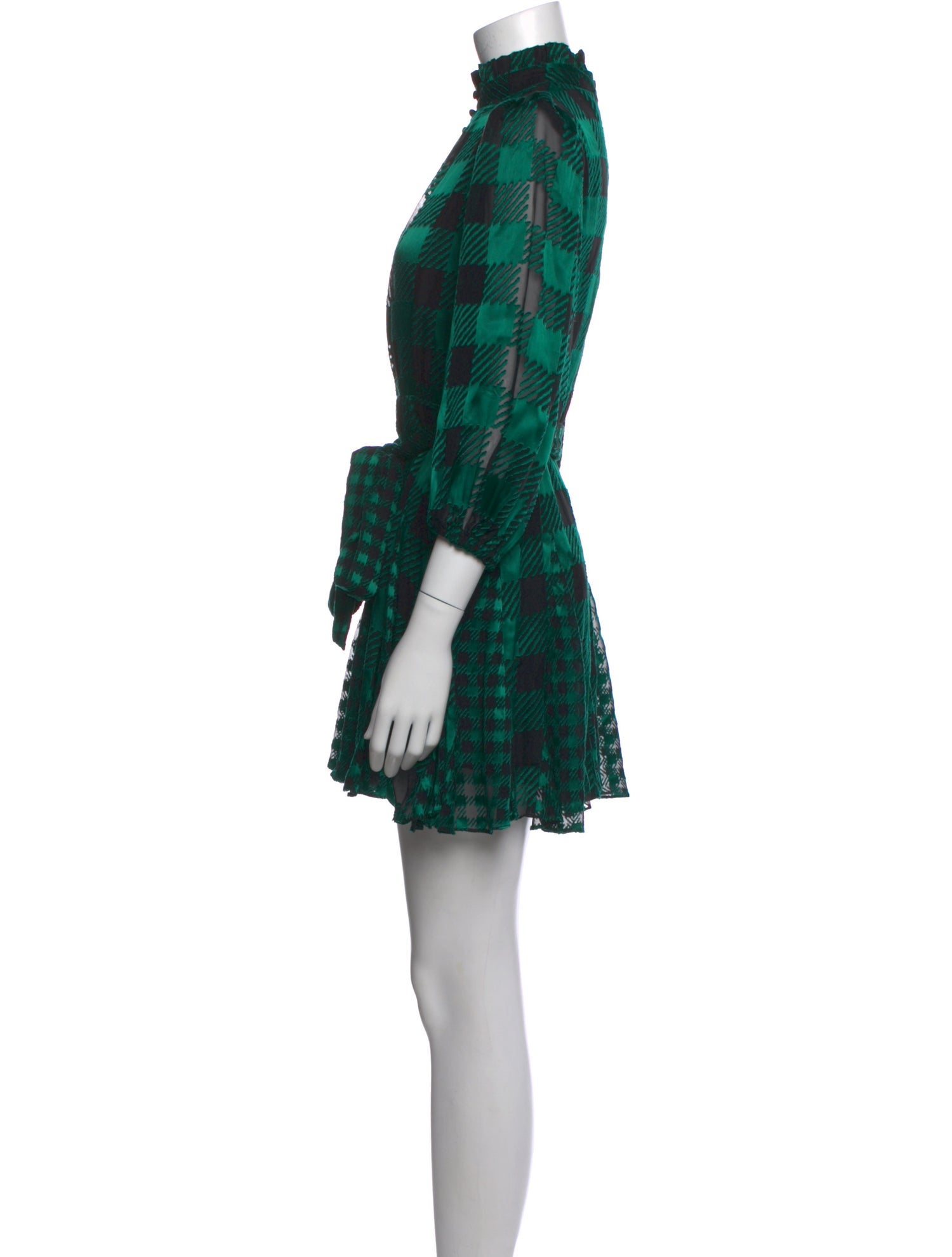 Alice + Olivia Plaid Print Mini Dress
