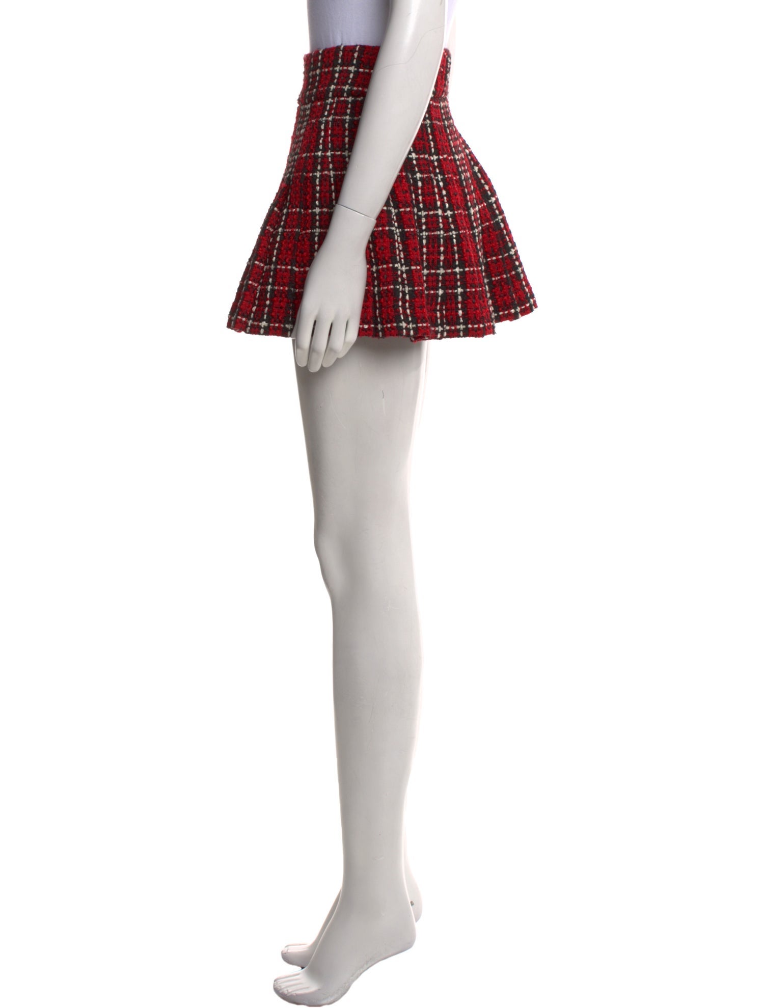 Alice + Olivia Plaid Print Mini Skirt