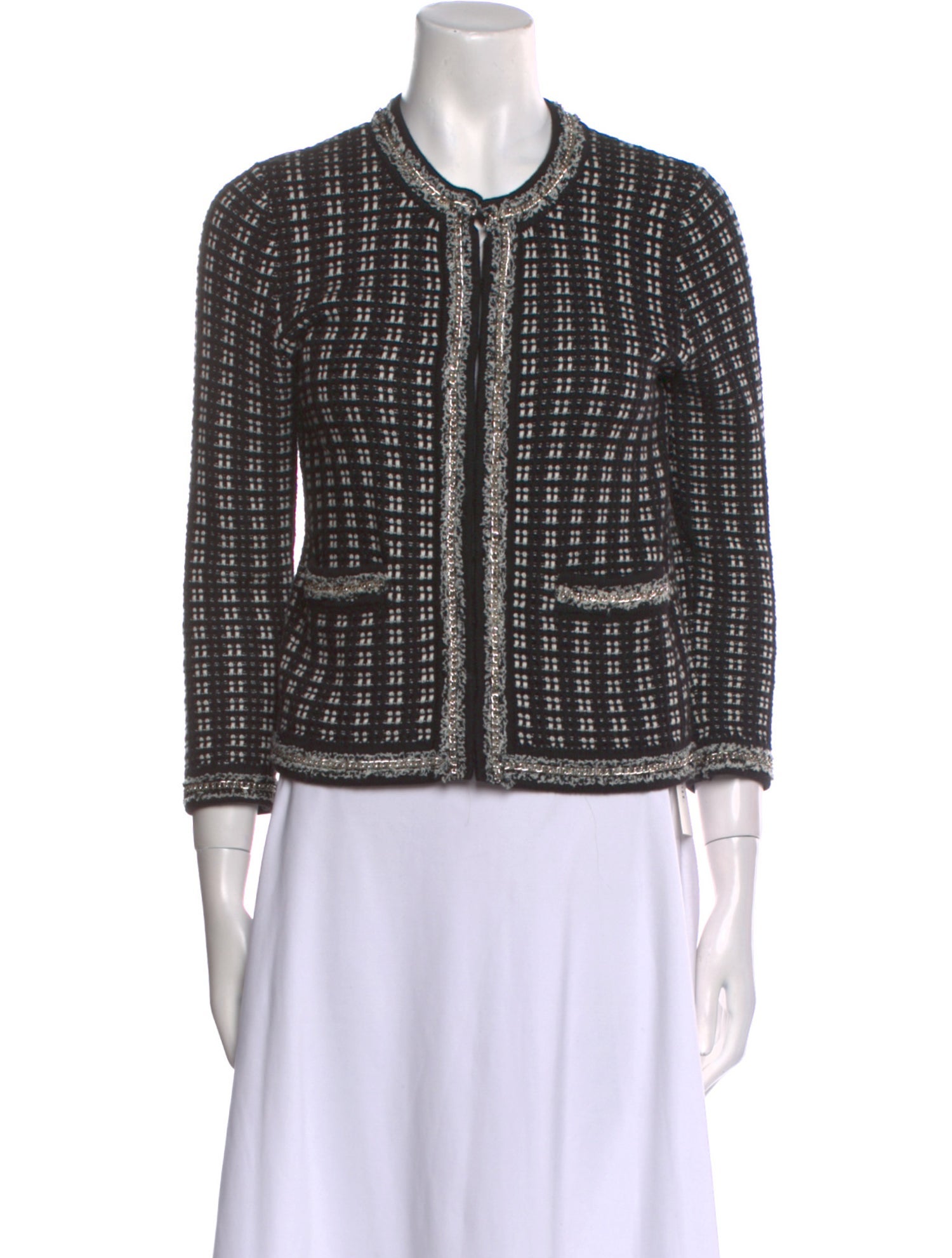 Alice + Olivia Printed Crew Neck Sweater