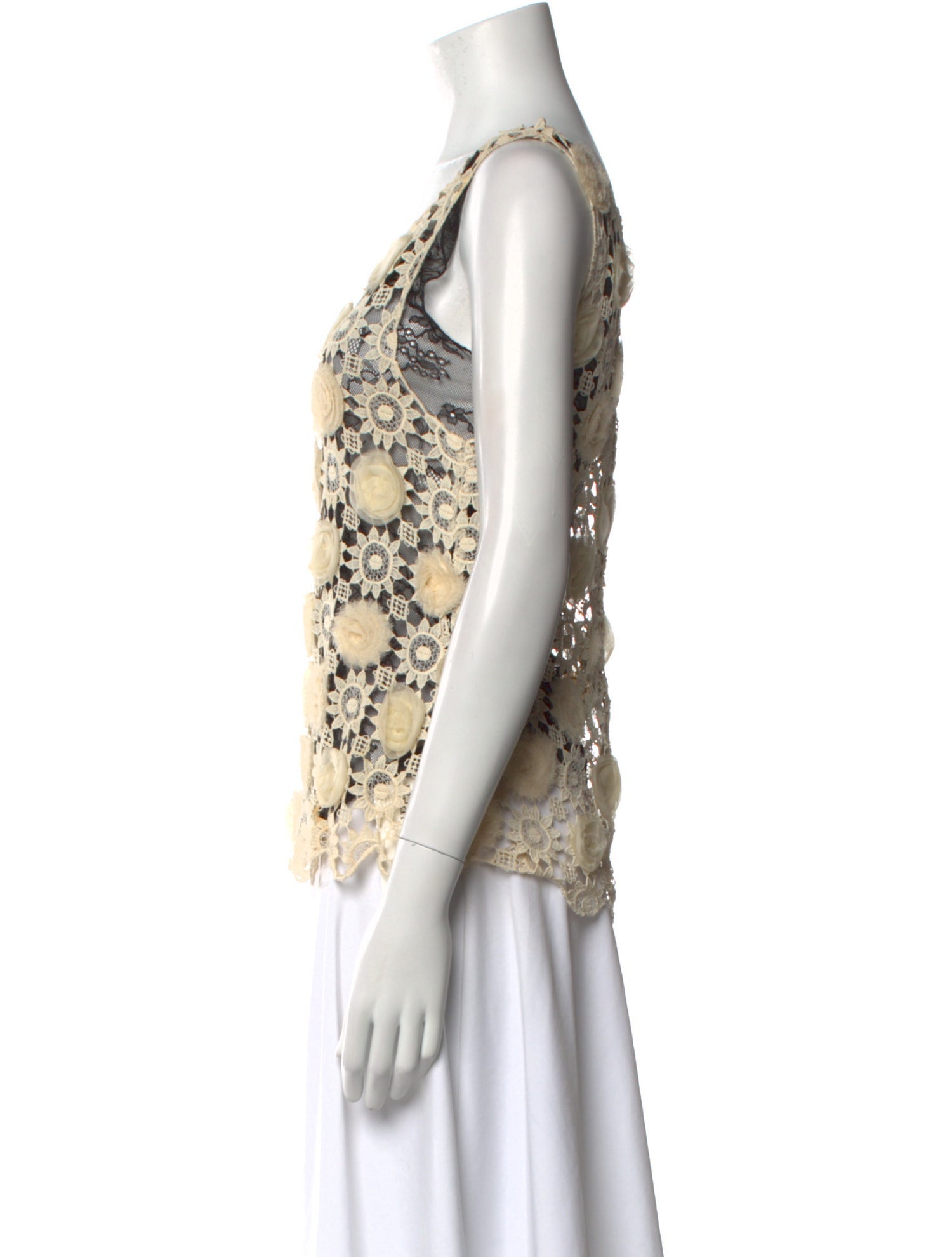 Alice + Olivia Floral Print Scoop Neck Top