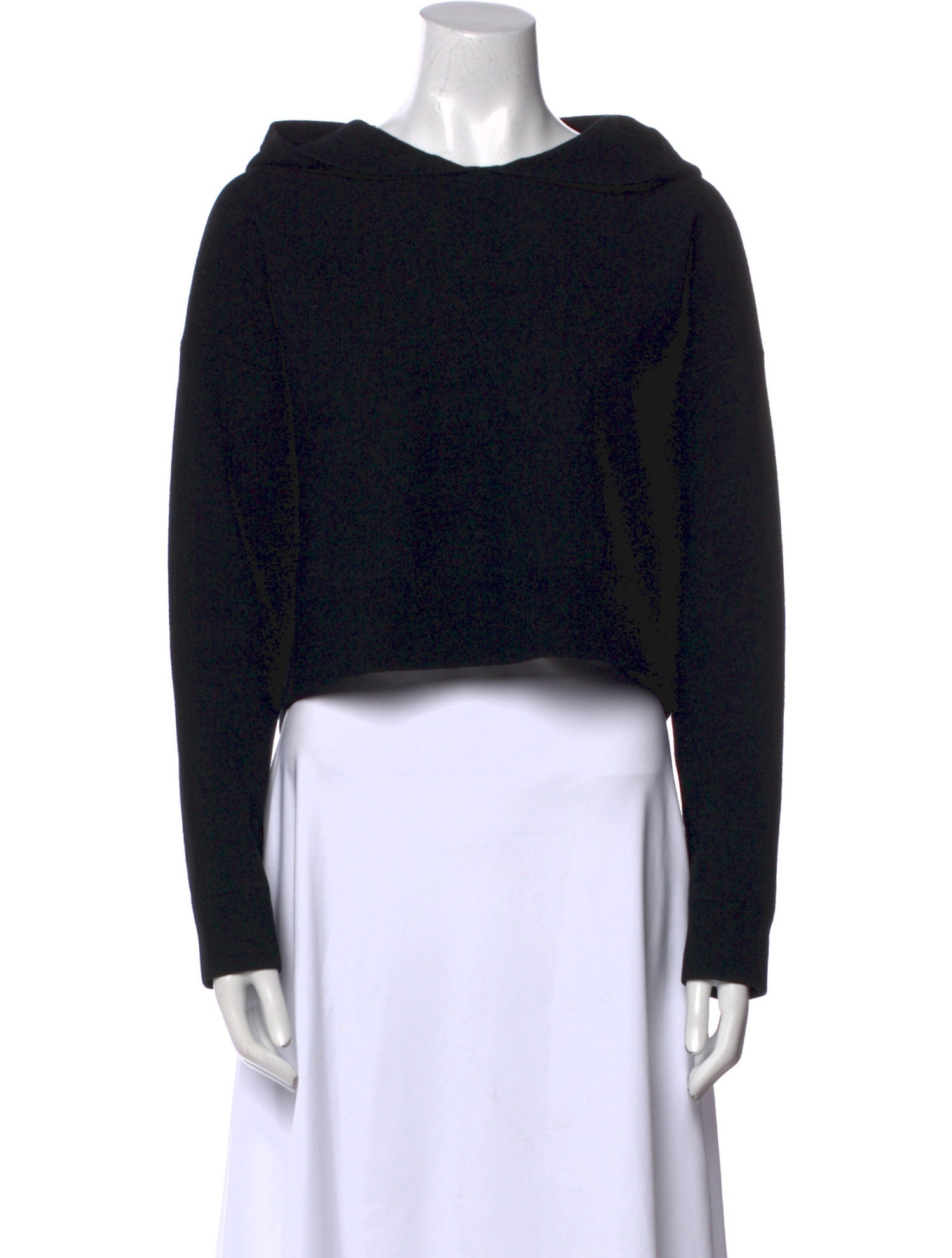 Alice + Olivia Bateau Neckline Long Sleeve Crop Top