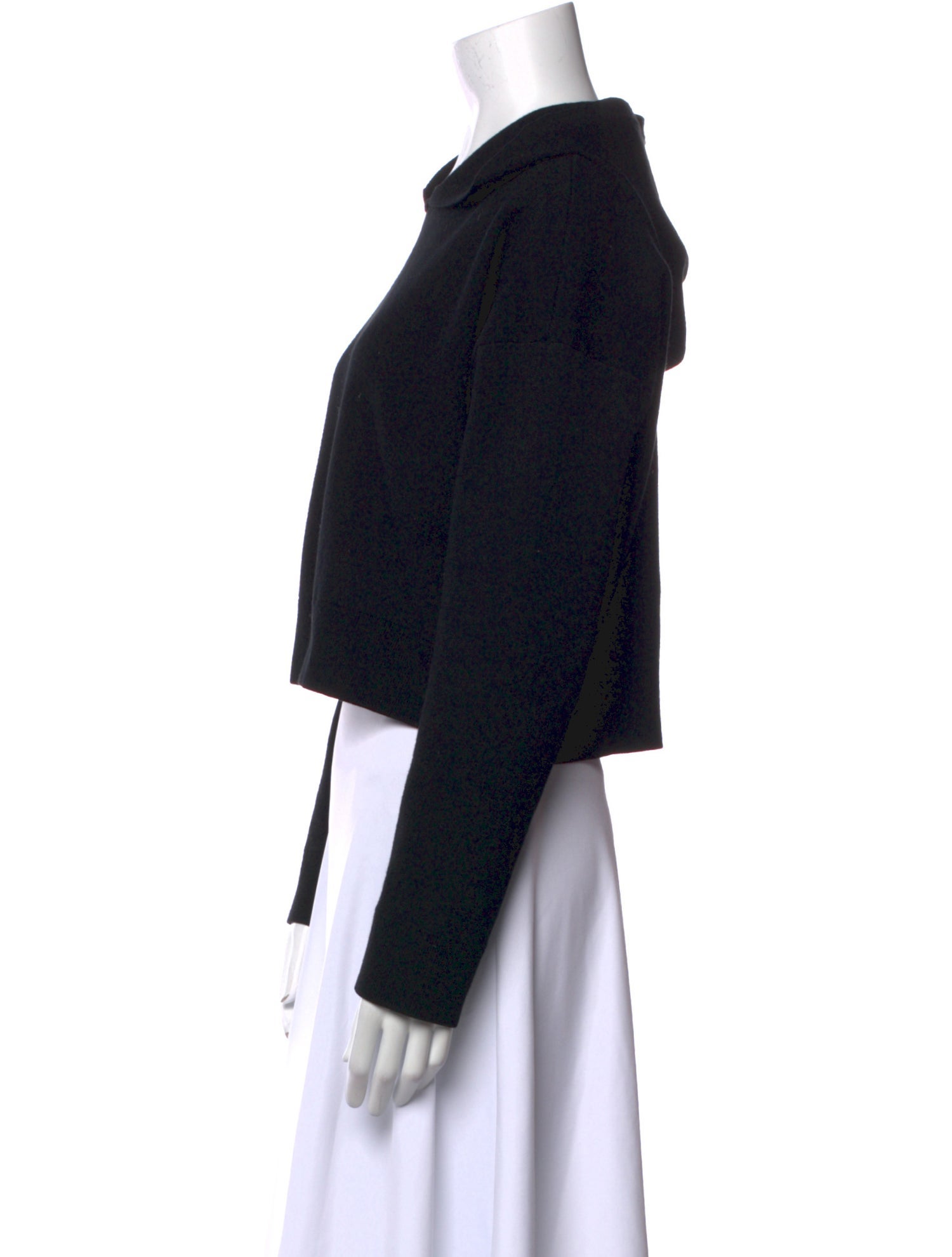 Alice + Olivia Bateau Neckline Long Sleeve Crop Top