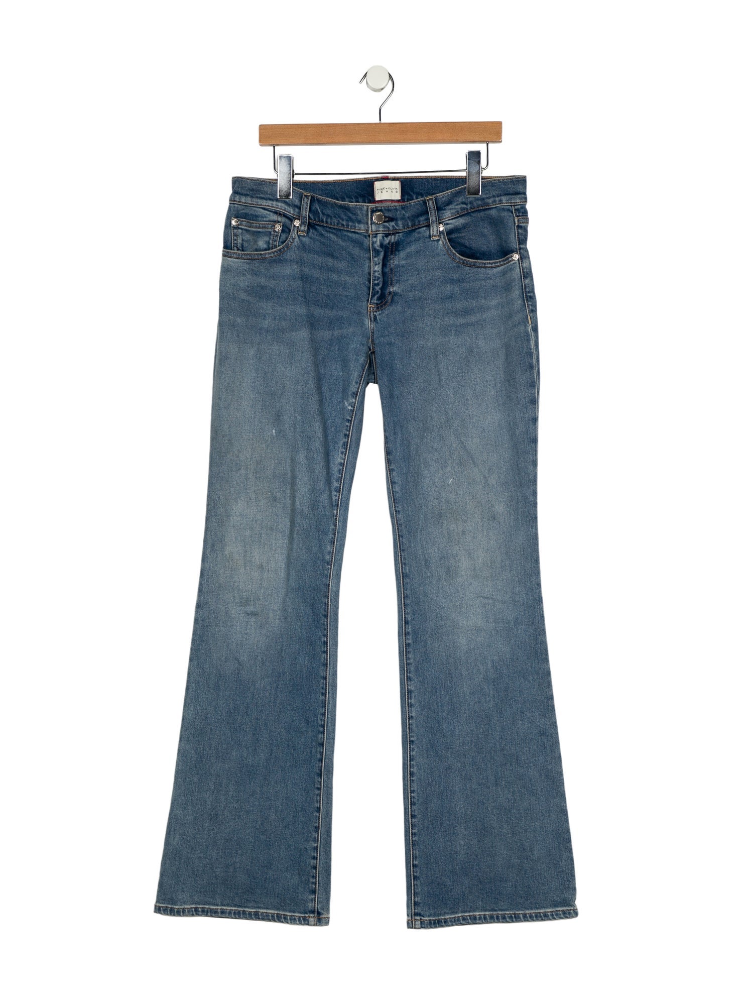Alice + Olivia Mid-Rise Wide Leg Jeans