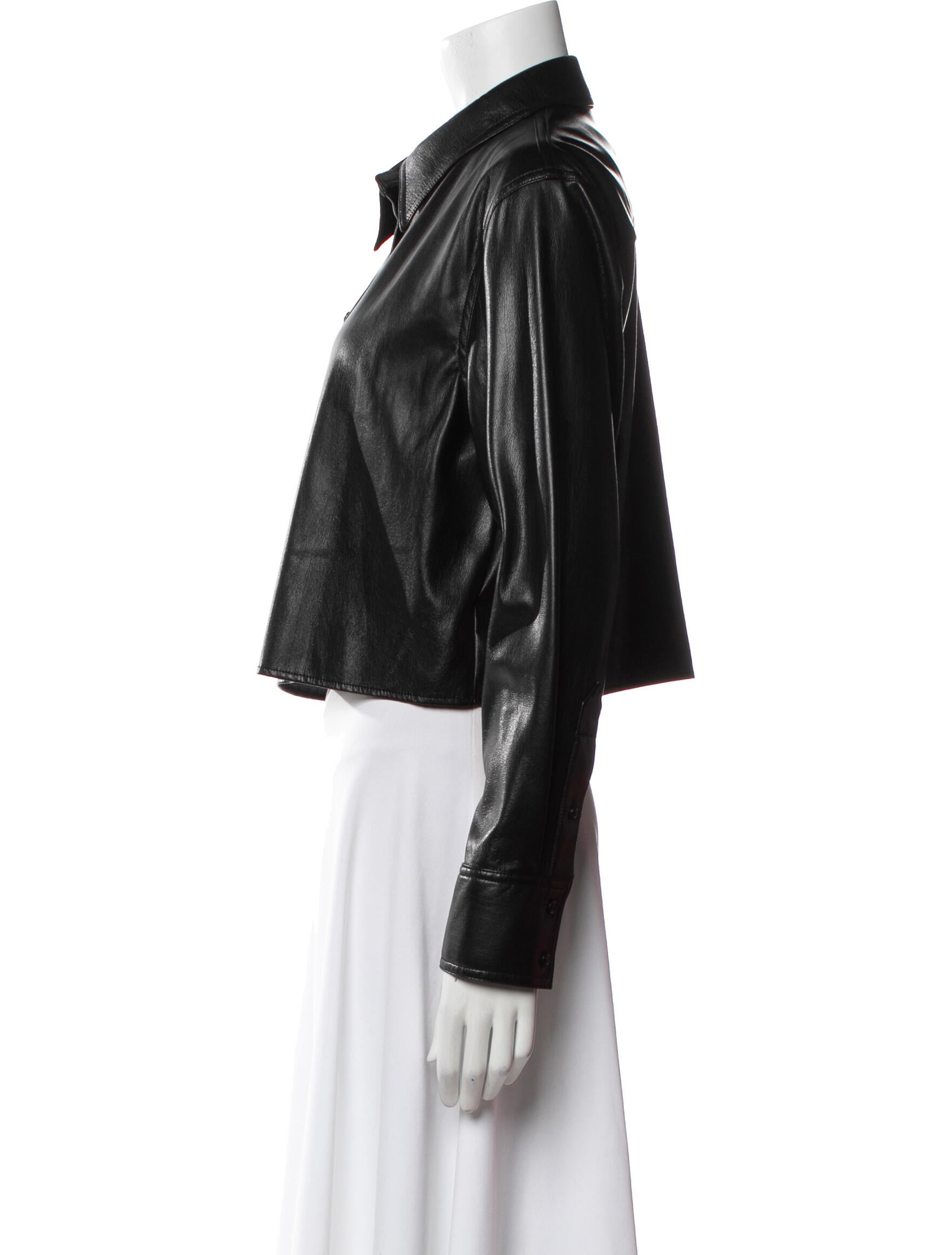 Alice + Olivia Leather Evening Jacket