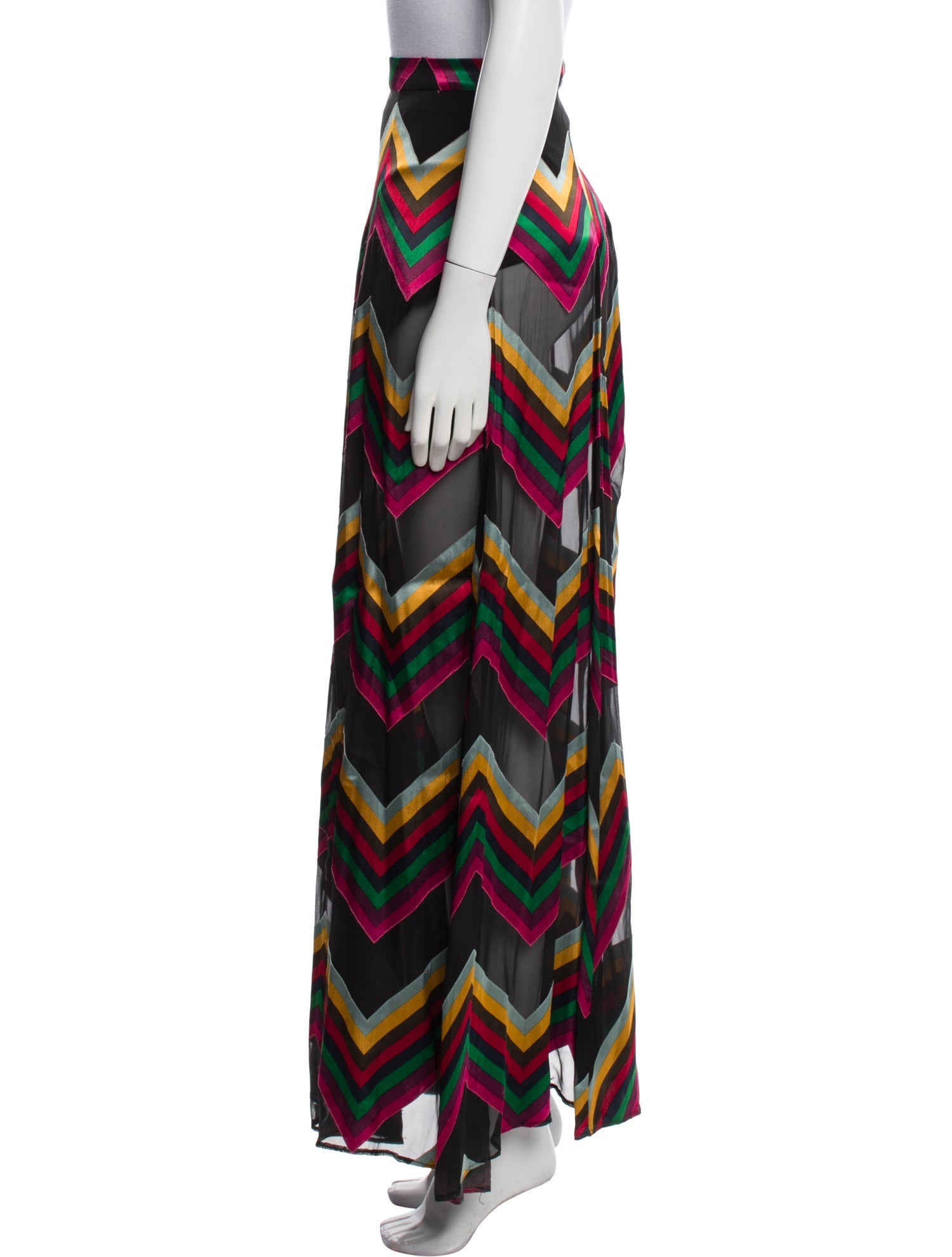 Alice + Olivia Striped Long Skirt
