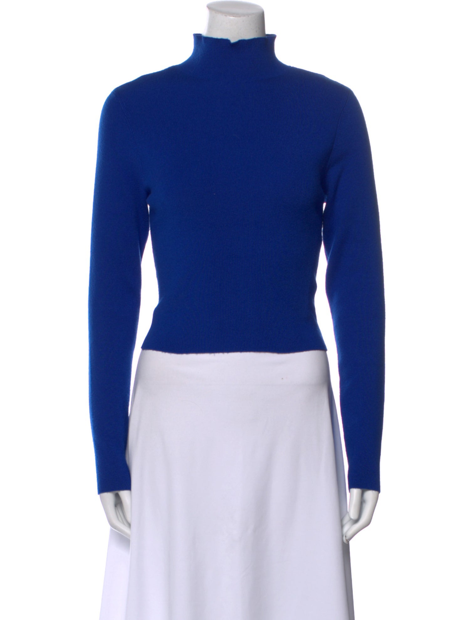 Alice + Olivia Mock Neck Long Sleeve Crop Top