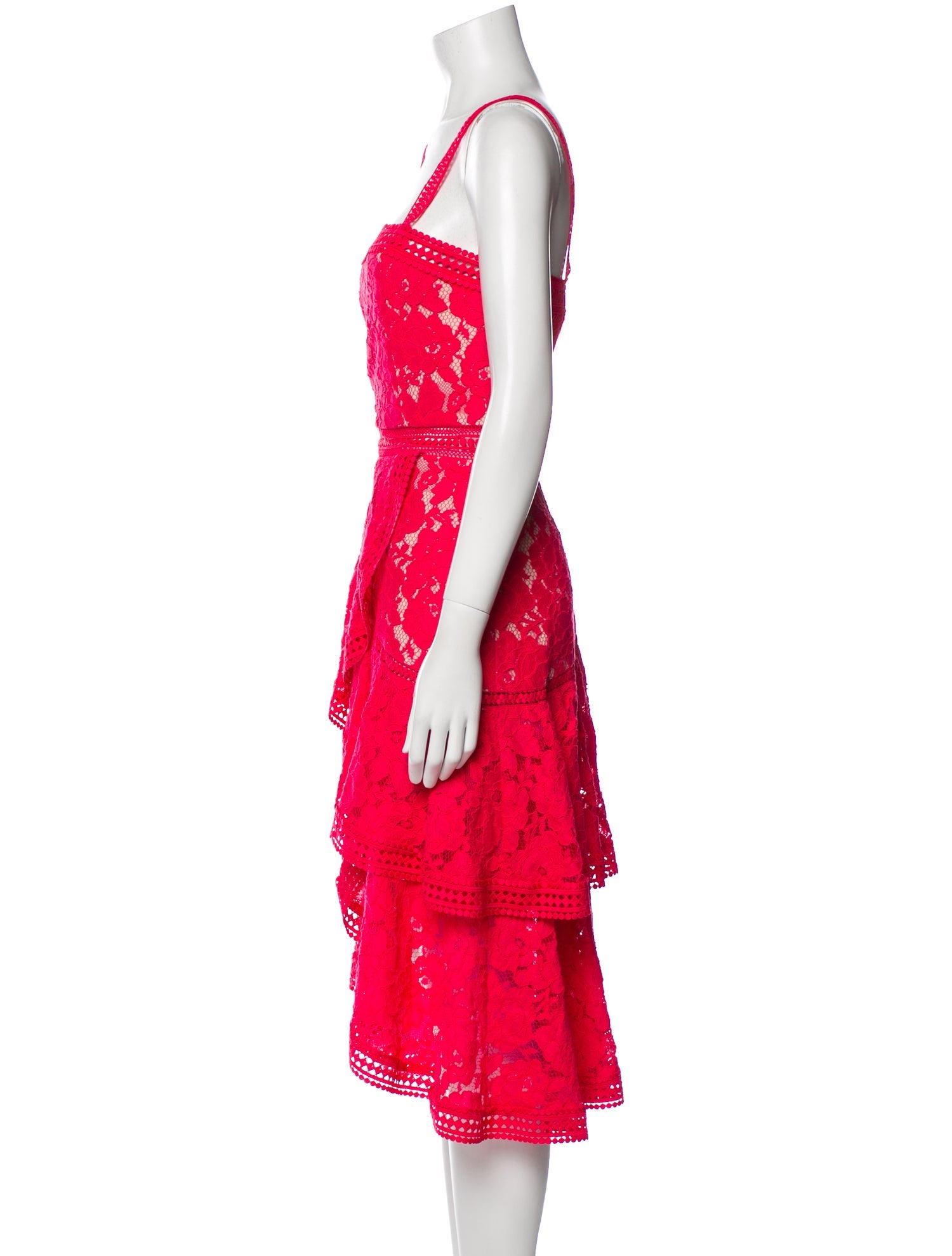 Alice + Olivia Floral Print Midi Length Dress