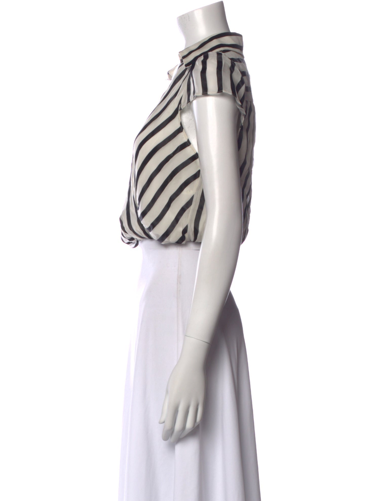 Alice + Olivia Silk Striped Crop Top w/ Tags