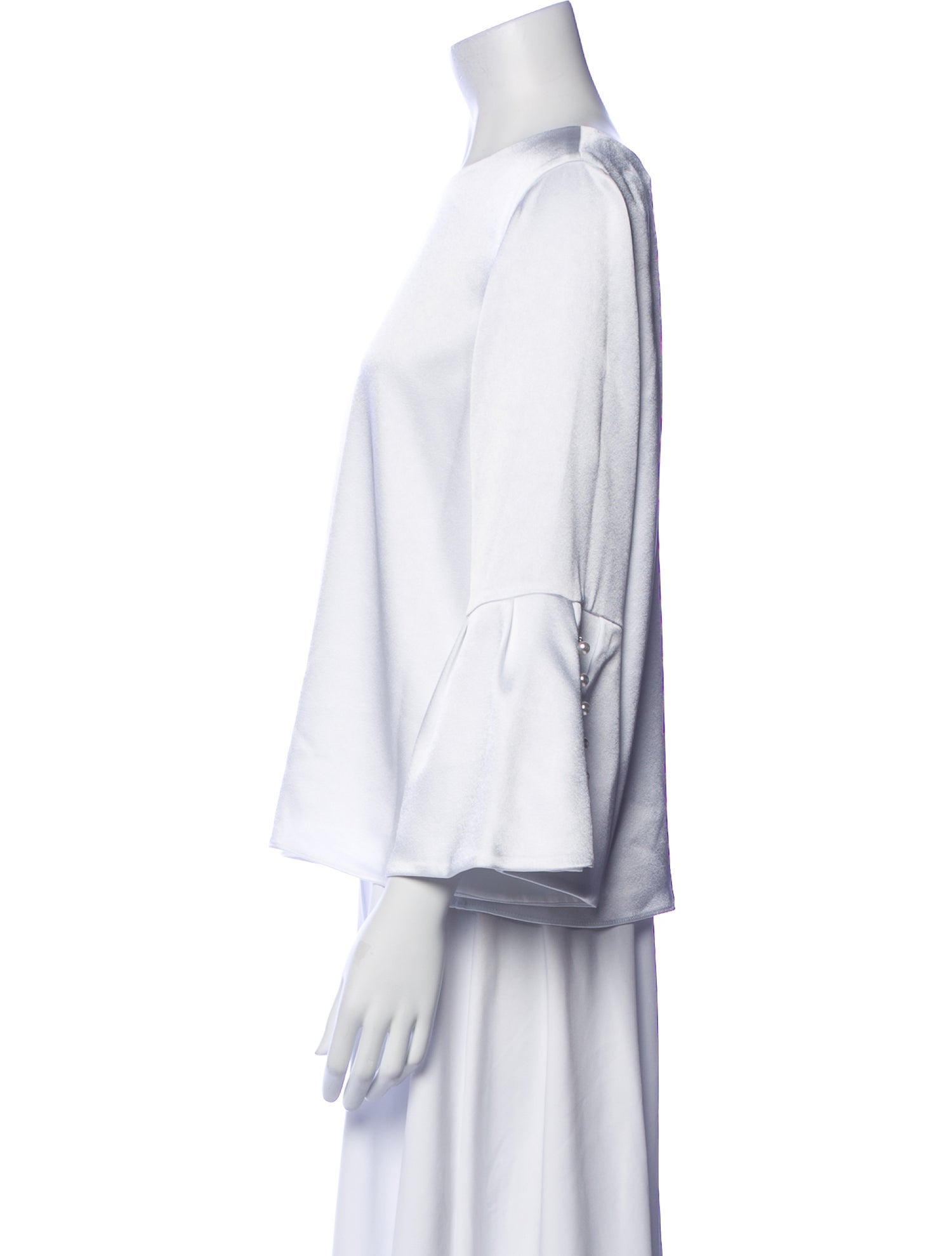 Alice + Olivia Bateau Neckline Three-Quarter Sleeve Blouse w/ Tags