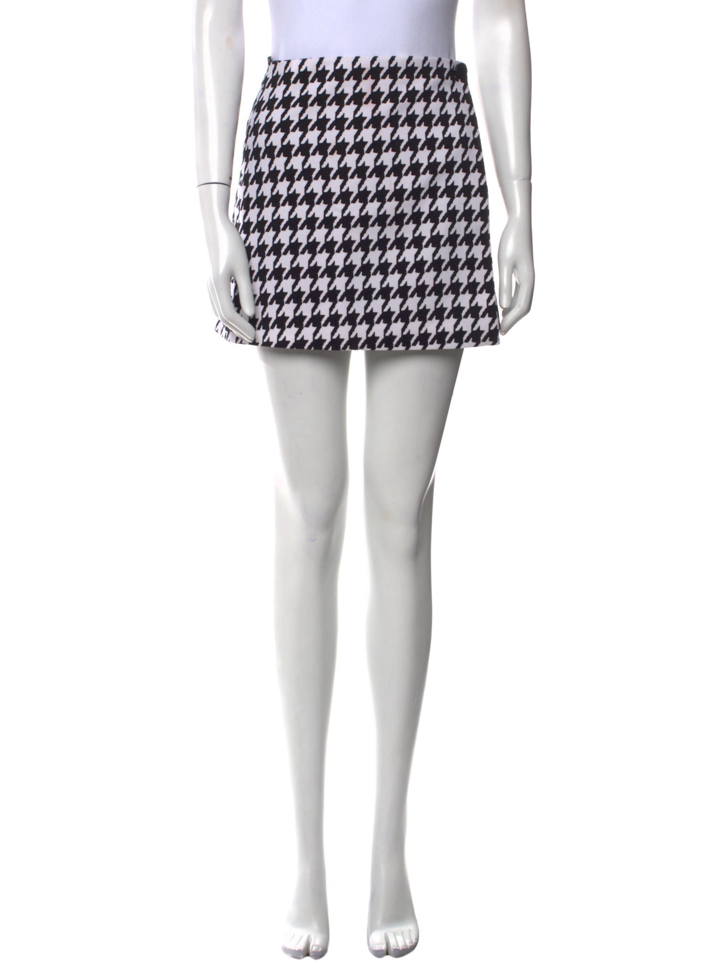 Alice + Olivia Houndstooth Print Mini Skirt