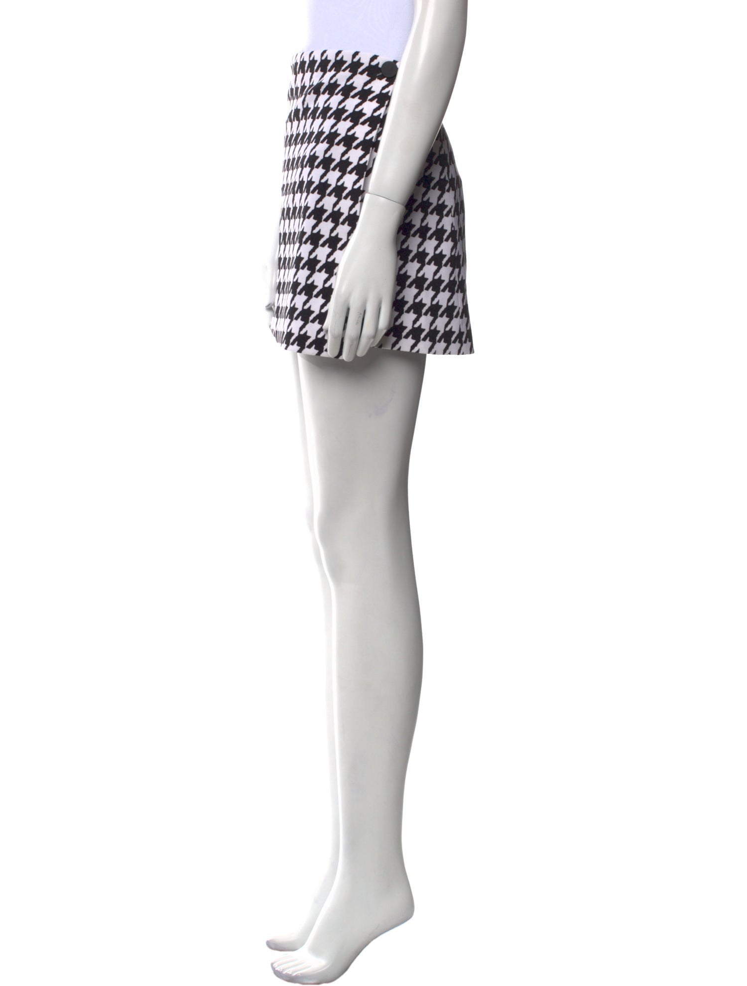 Alice + Olivia Houndstooth Print Mini Skirt