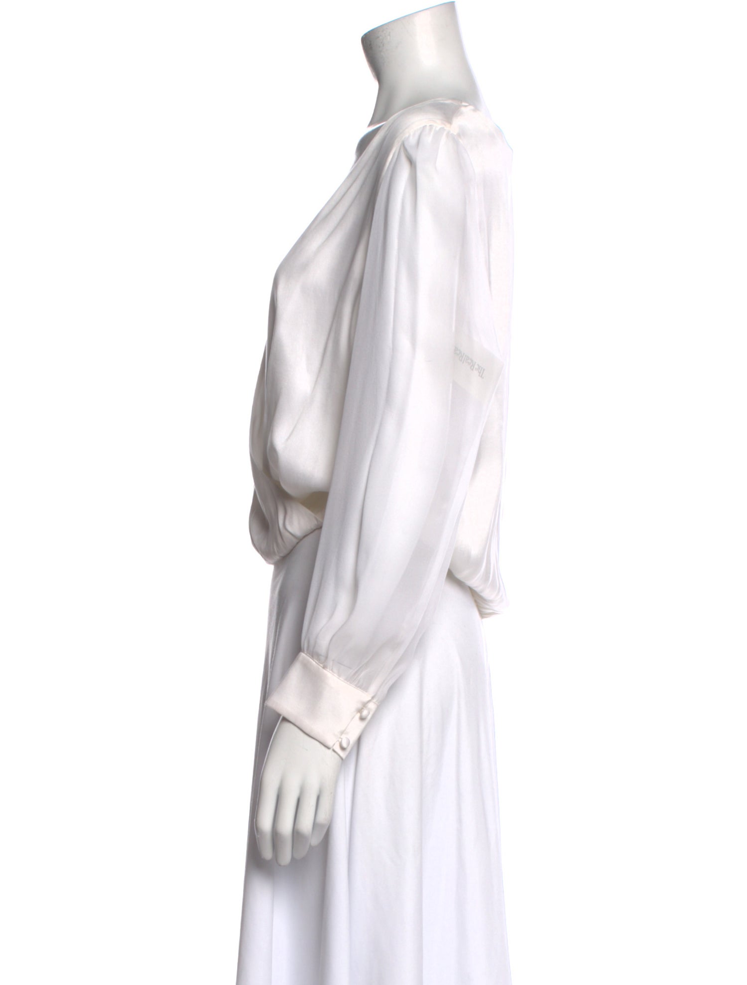 Alice + Olivia Silk V-Neck Crop Top