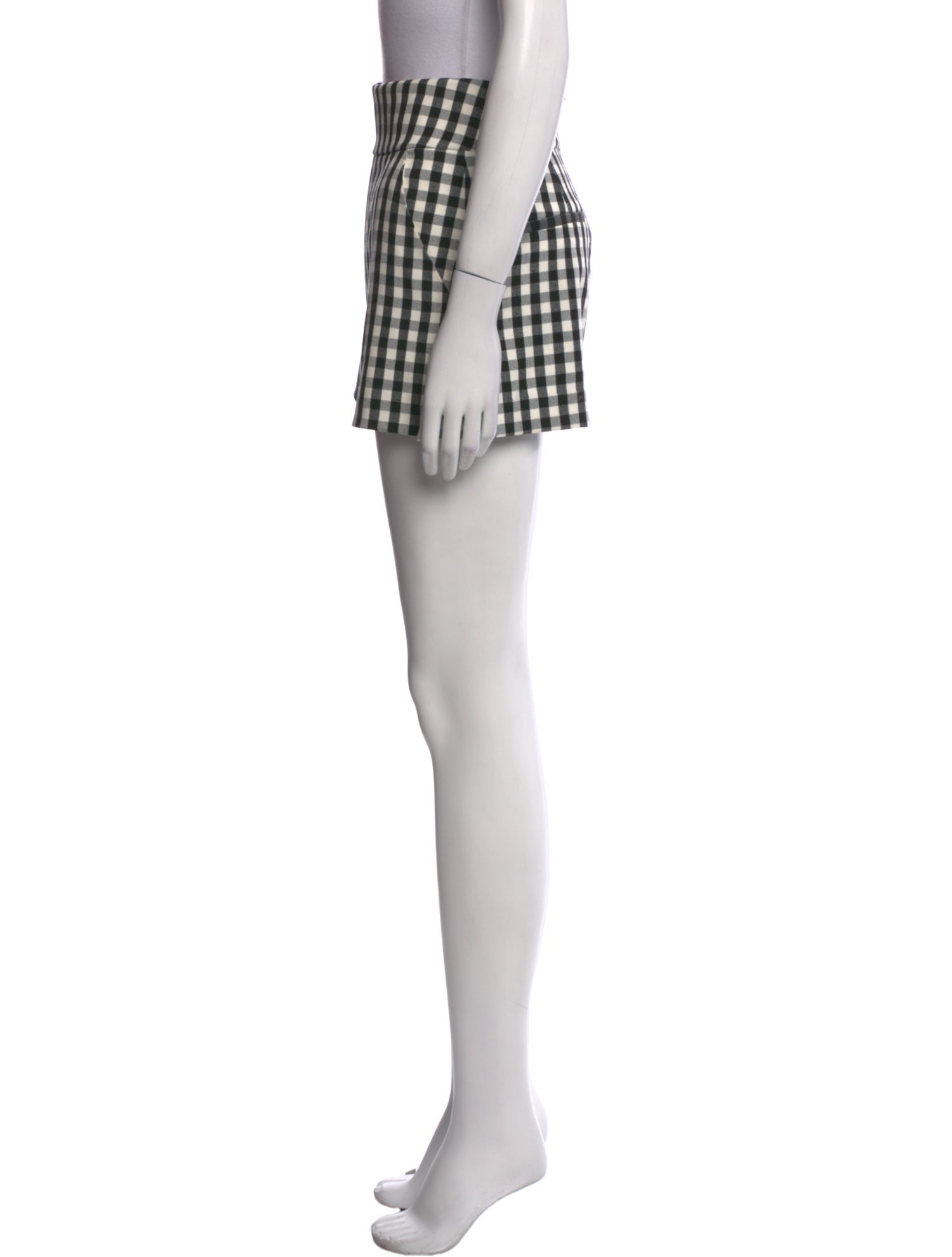 Alice + Olivia Plaid Print Mini Shorts