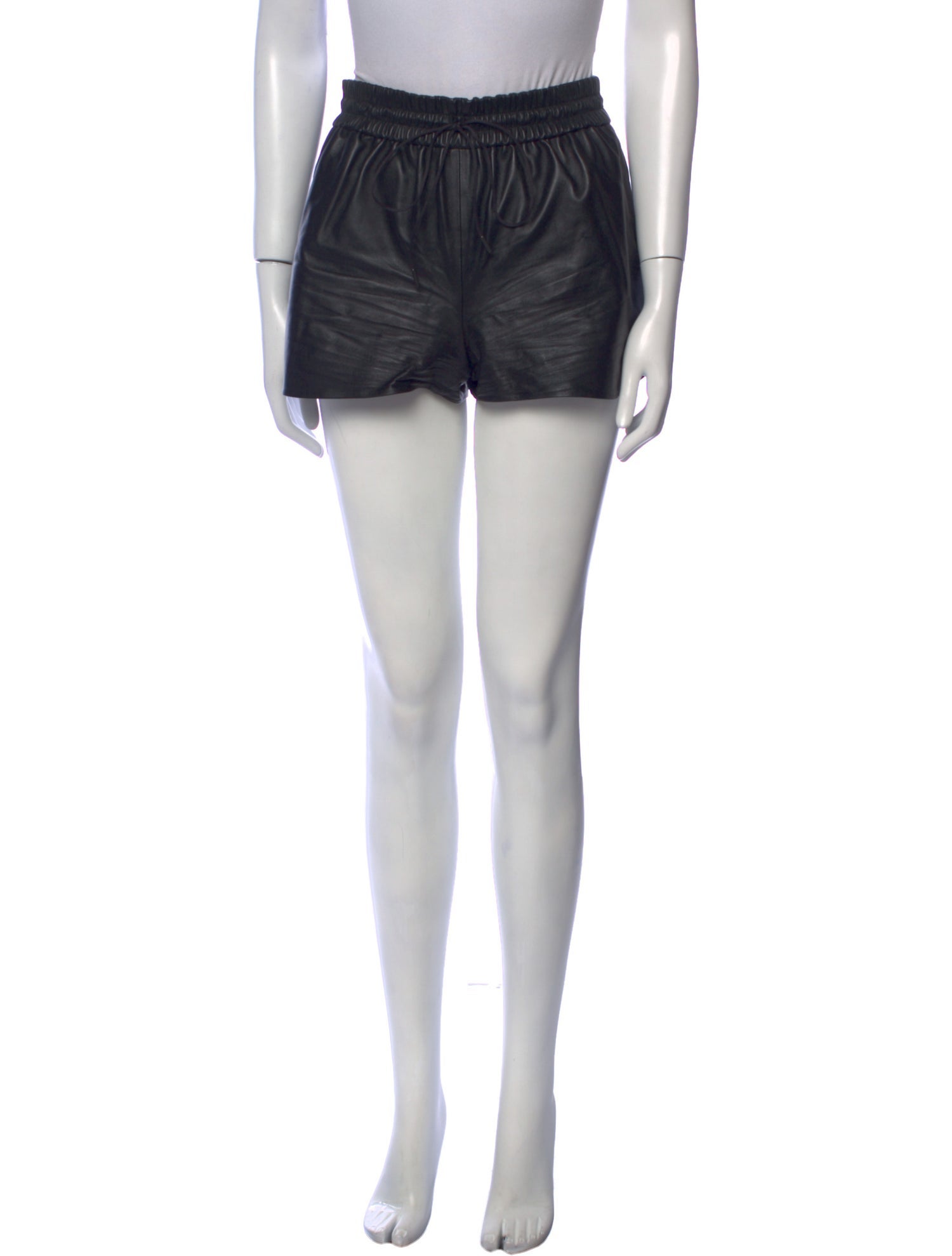 Alice + Olivia Lamb Leather Mini Shorts