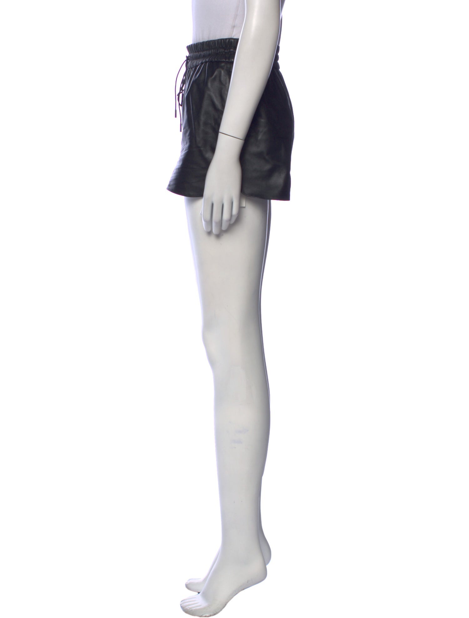 Alice + Olivia Lamb Leather Mini Shorts