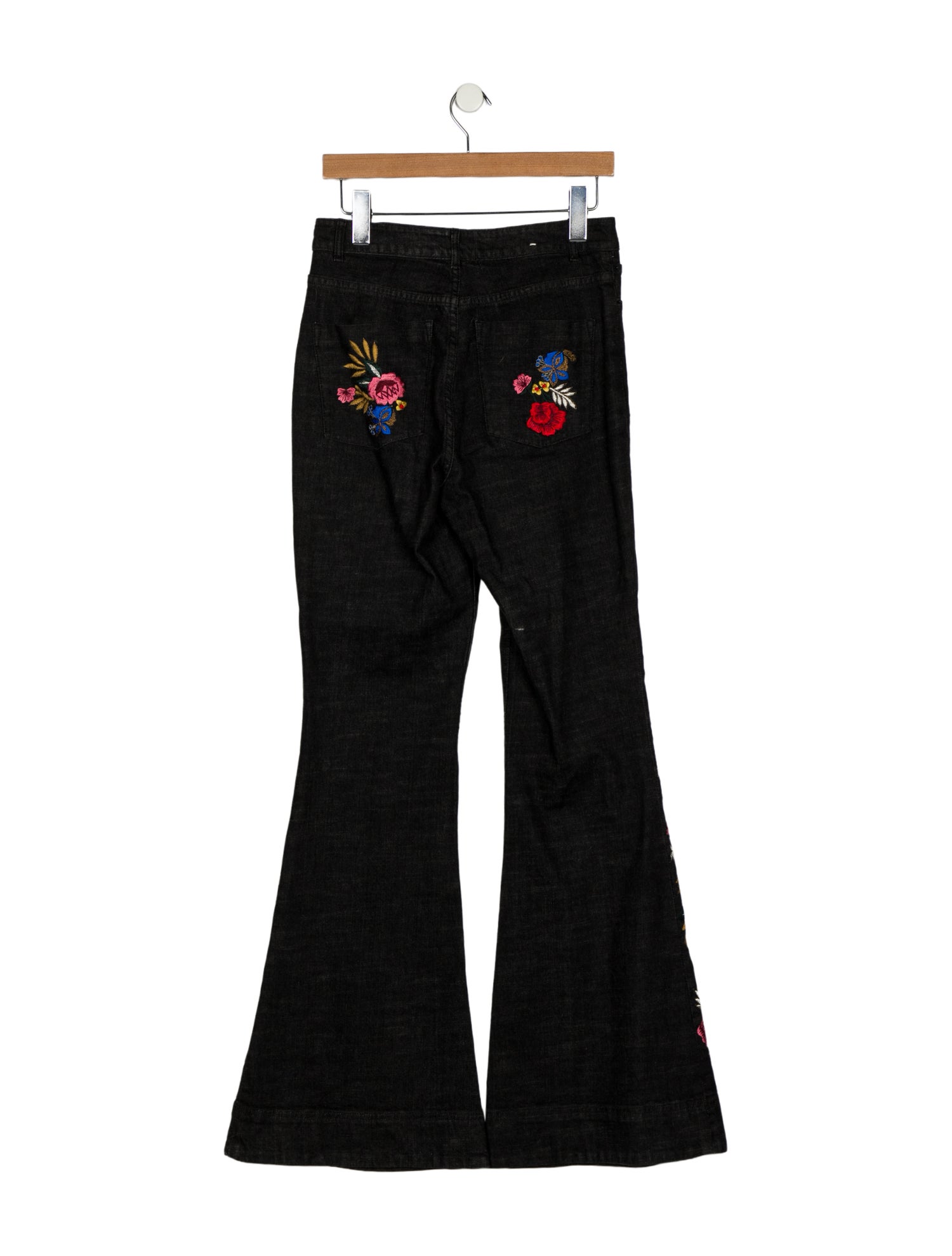 Alice + Olivia Mid-Rise Wide Leg Jeans