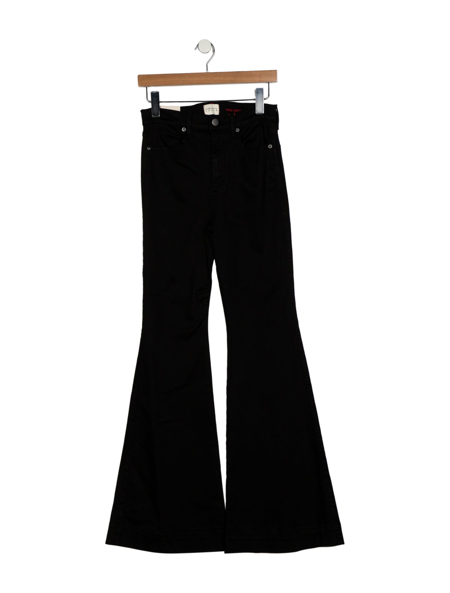 Alice + Olivia Mid-Rise Wide Leg Jeans